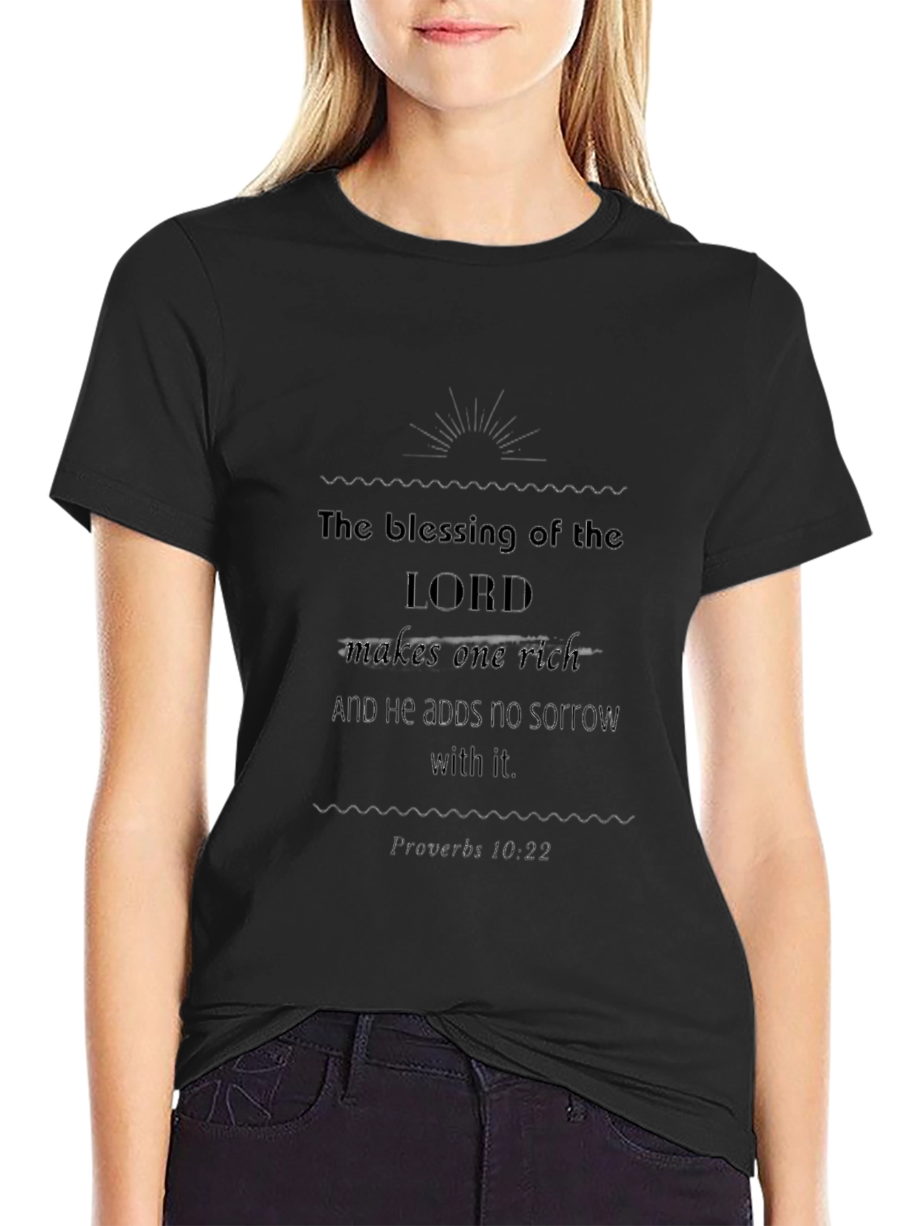 Blessing of the Lord Black Tee