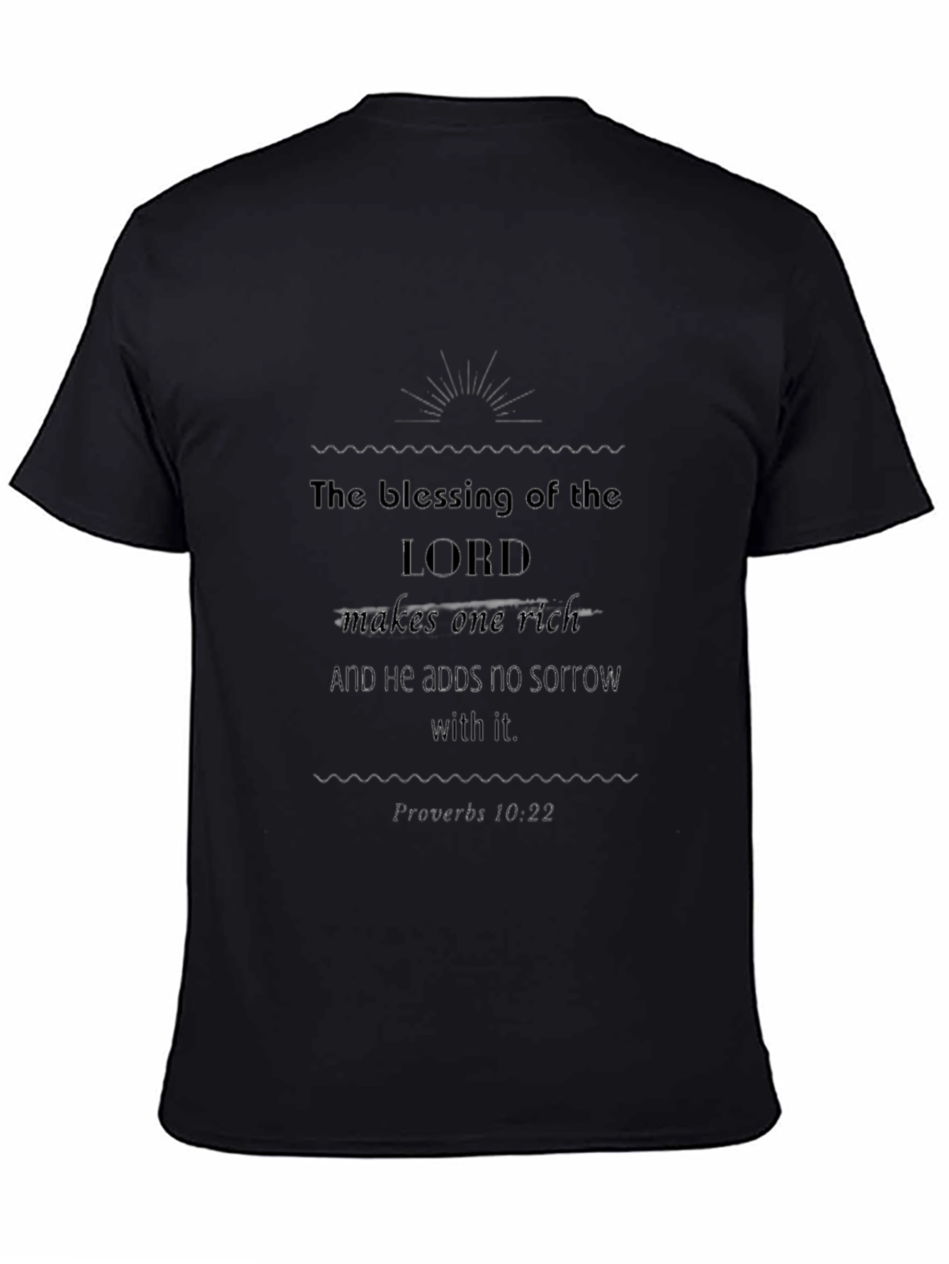 Blessing of the Lord Black Tee
