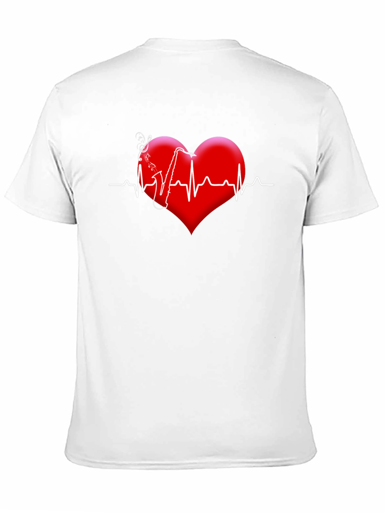 Sax Heartbeat Black T-Shirt
