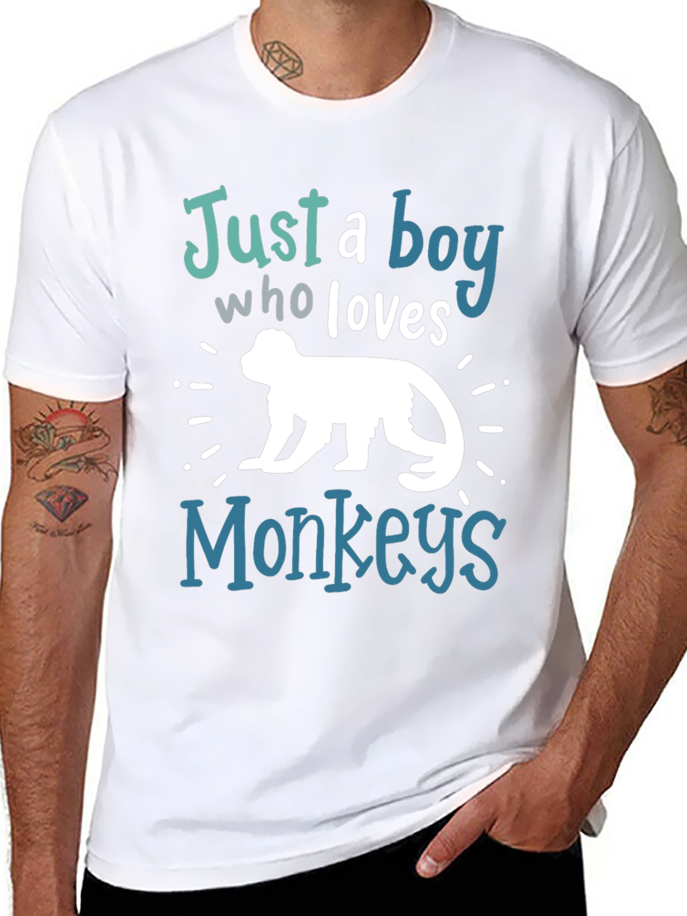 Boys Monkey Lover T-Shirt - Cool Graphic Tee