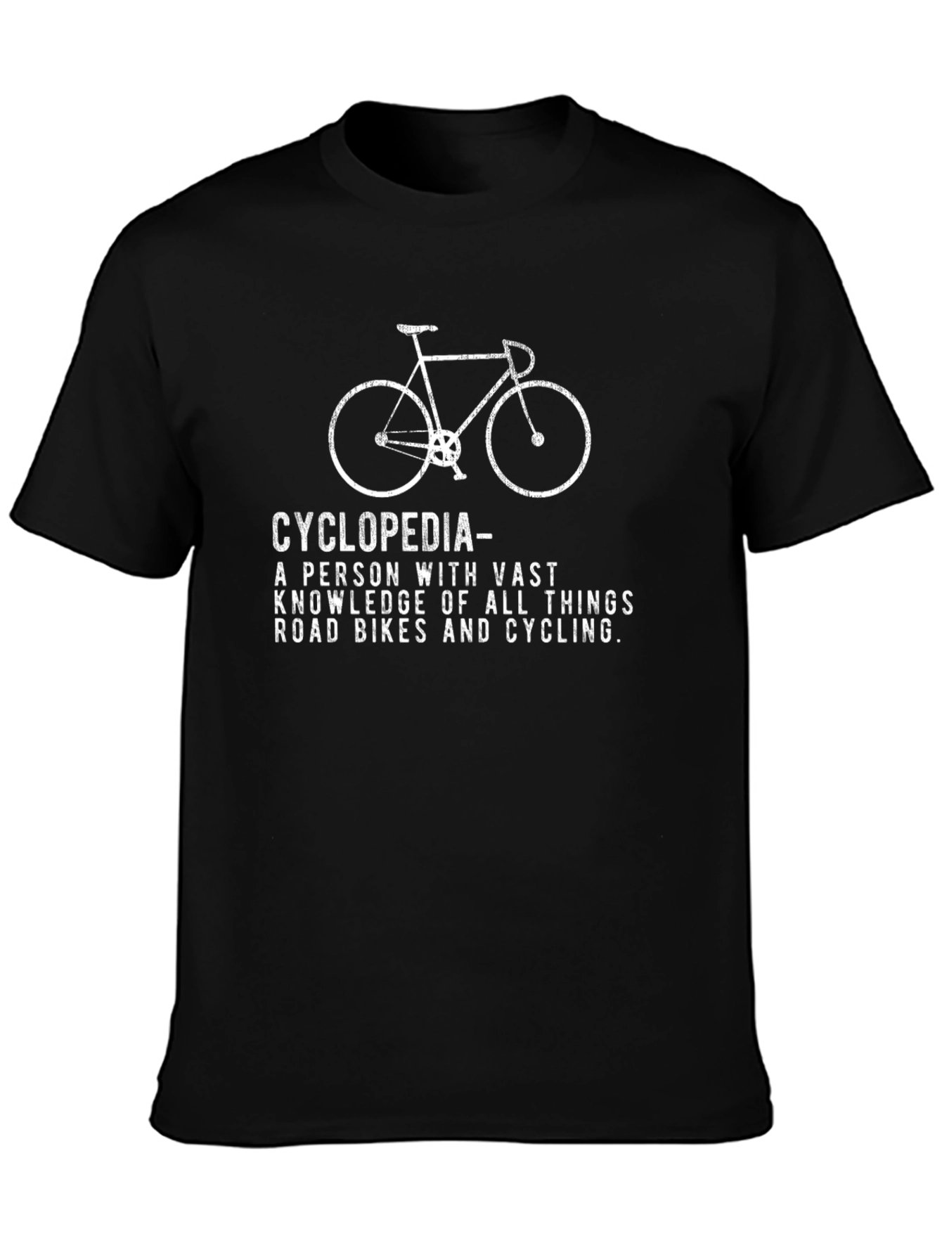 Cyclopedia Road Bike T-Shirt - Cycling Enthusiast Gift