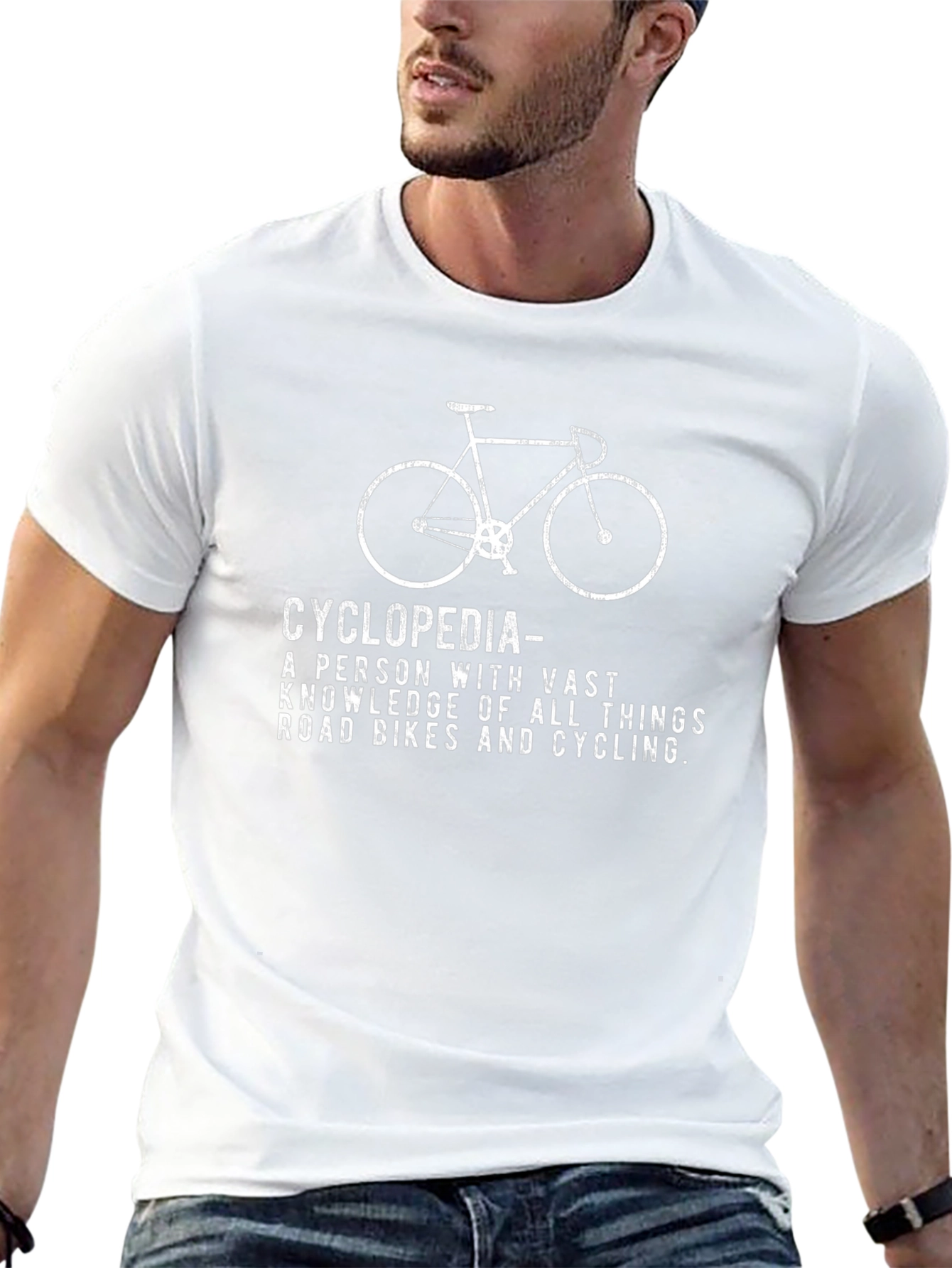 Cyclopedia Road Bike T-Shirt - Cycling Enthusiast Gift