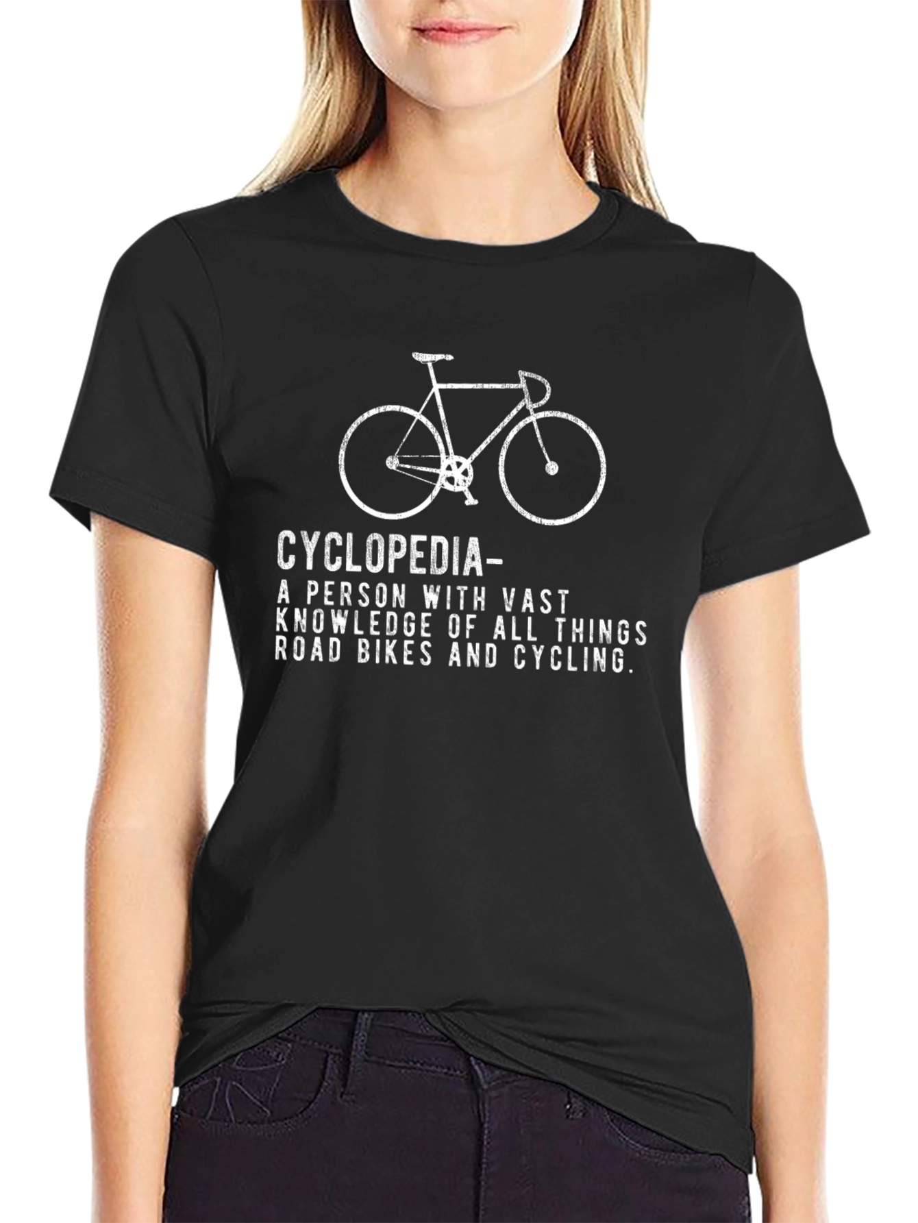 Cyclopedia Road Bike T-Shirt - Cycling Enthusiast Gift