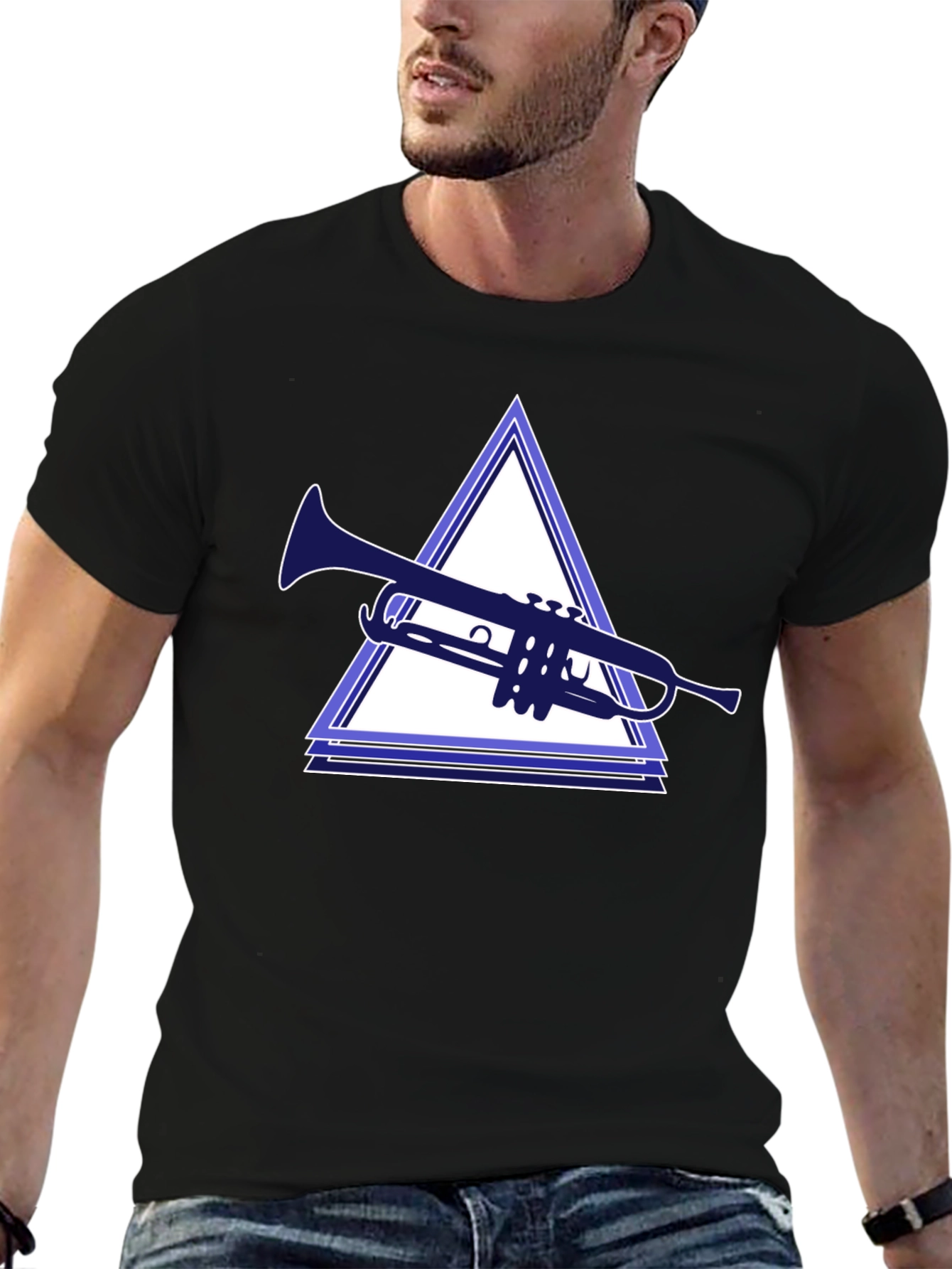 Trumpet Triangle Graphic Tee - Unique Music Lover Shirt