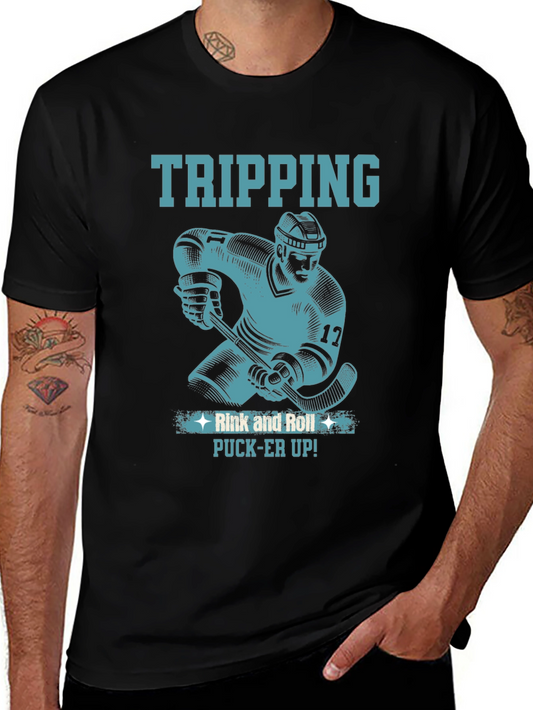 Tripping Hockey T-Shirt - Rink and Roll - Pucker Up!