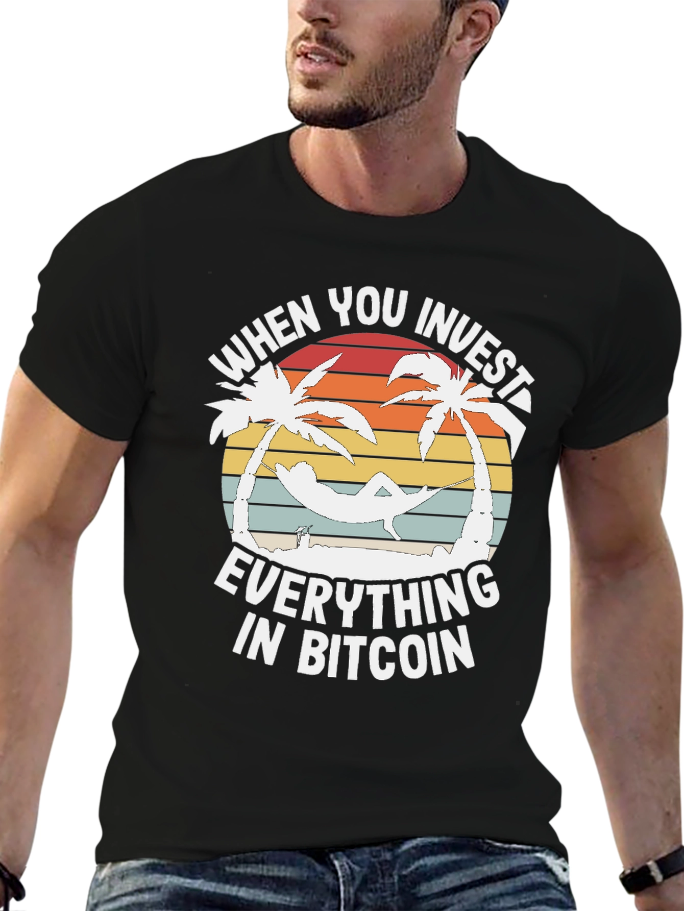 Bitcoin Investor T-Shirt: Relax on the Beach