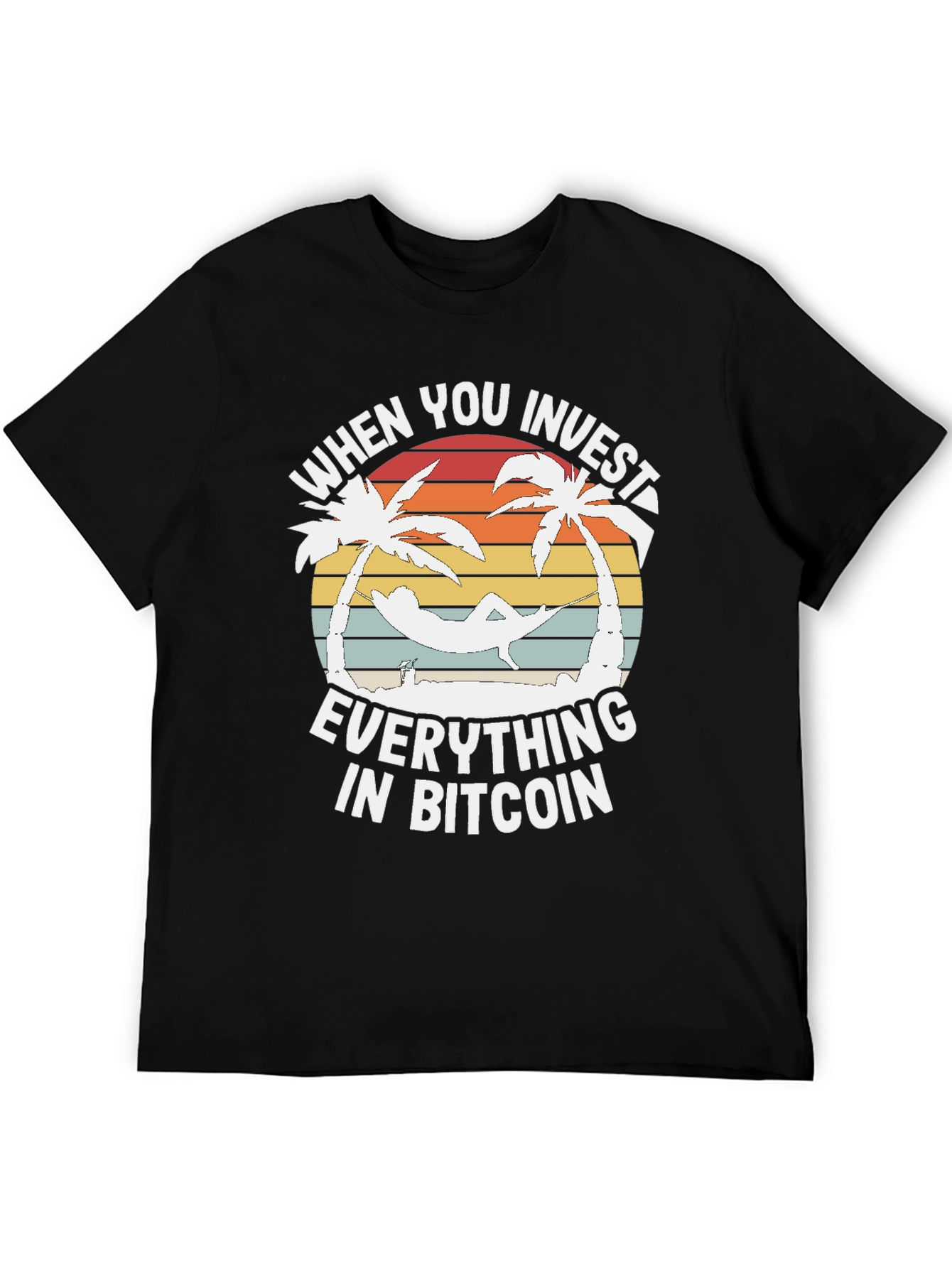 Bitcoin Investor T-Shirt: Relax on the Beach
