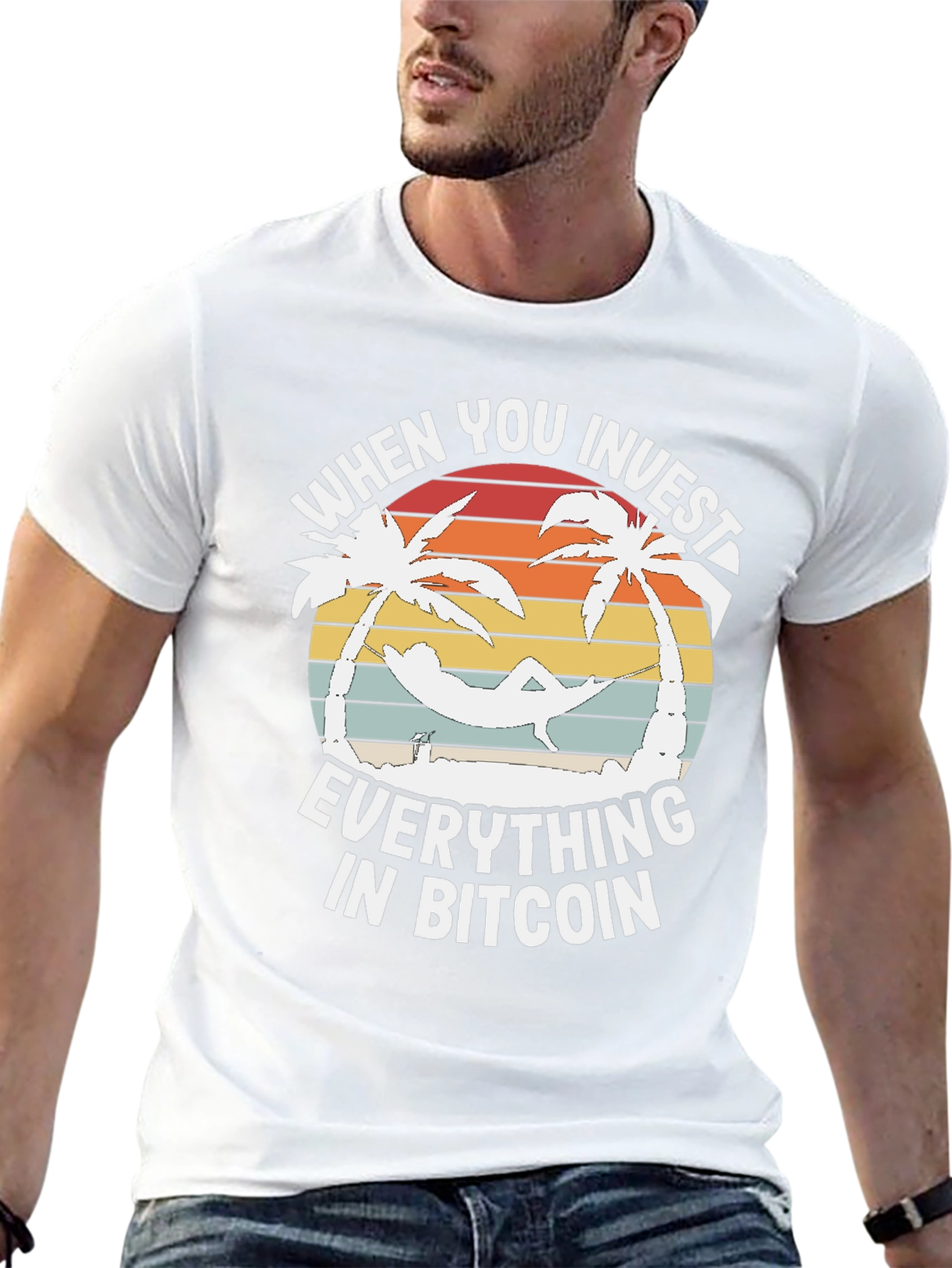 Bitcoin Investor T-Shirt: Relax on the Beach