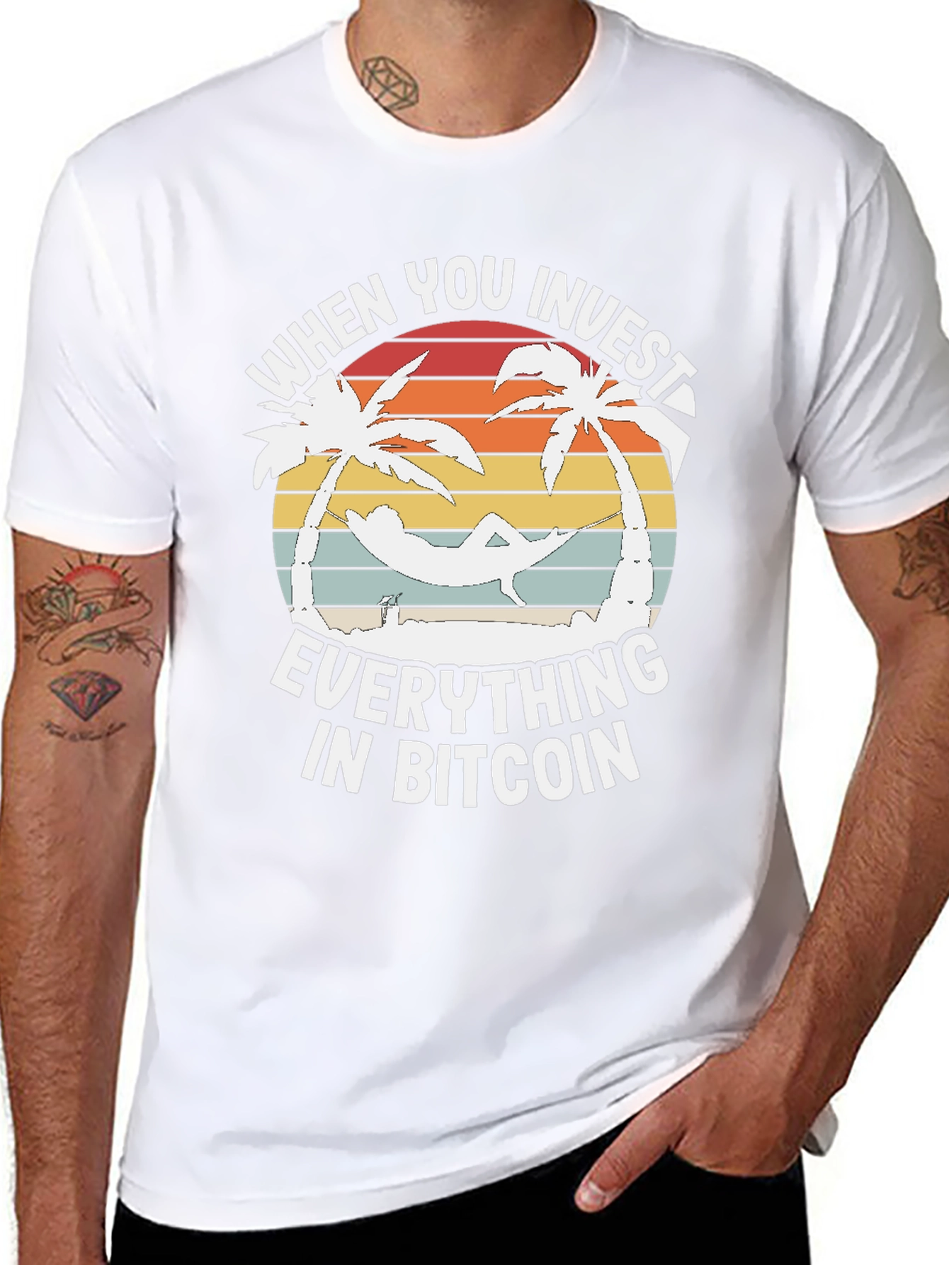 Bitcoin Investor T-Shirt: Relax on the Beach