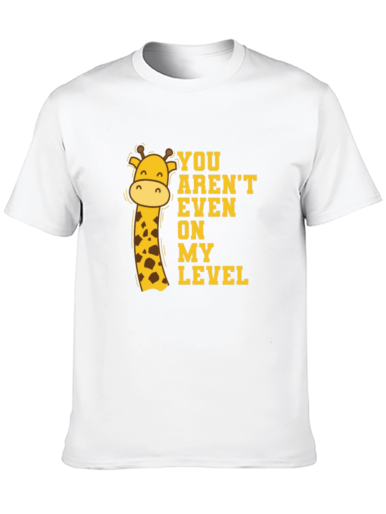 Giraffe Level T-Shirt - Funny Animal Graphic Tee