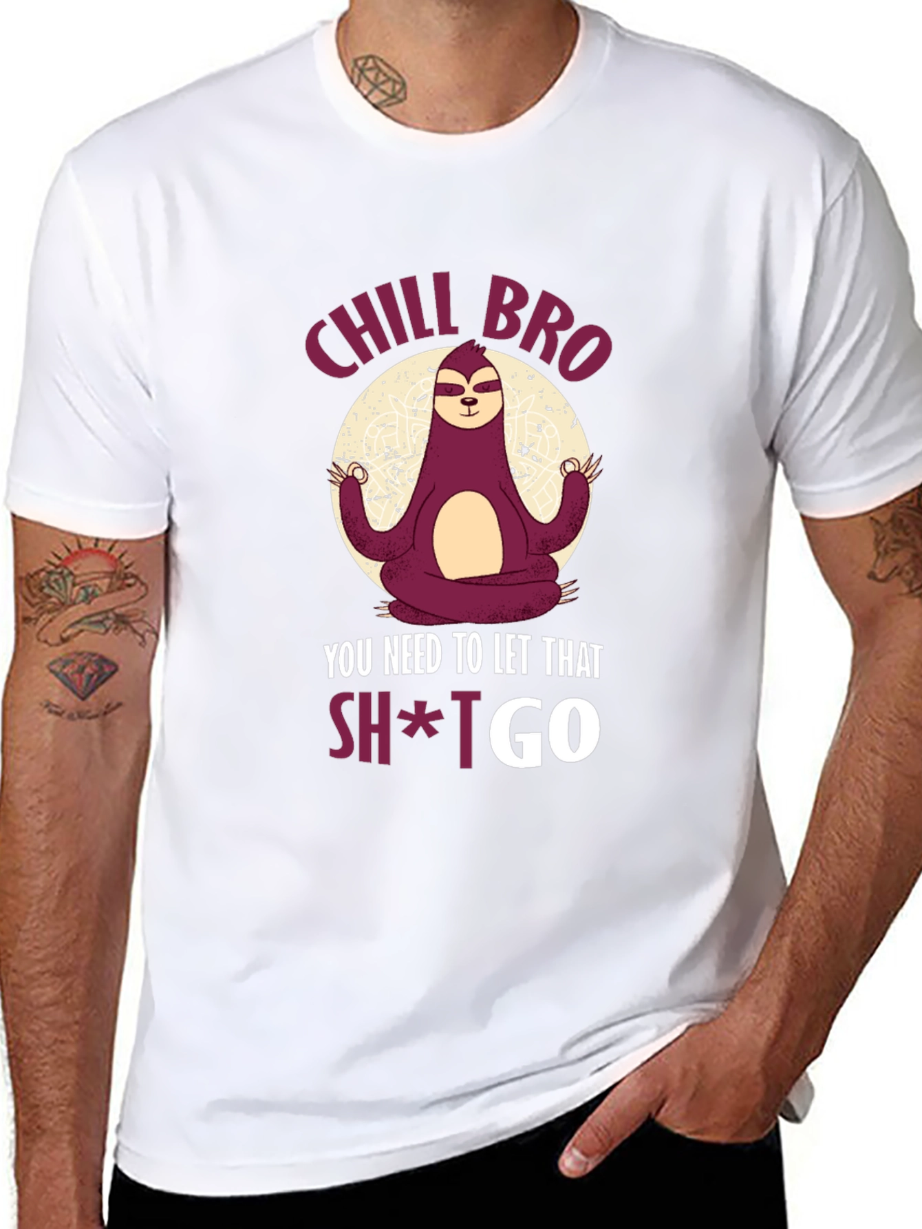 Chill Bro Sloth Meditation T-Shirt