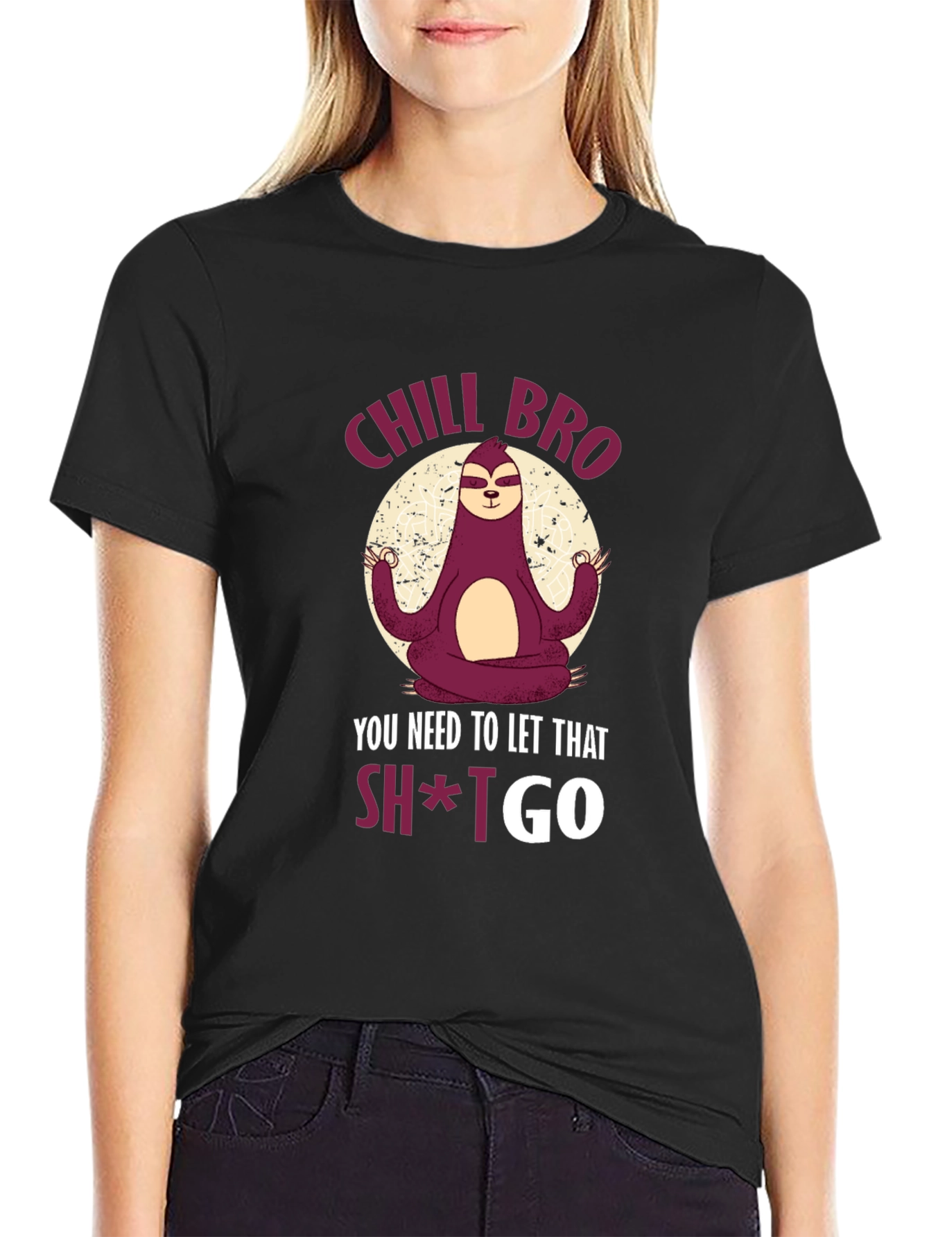 Chill Bro Sloth Meditation T-Shirt