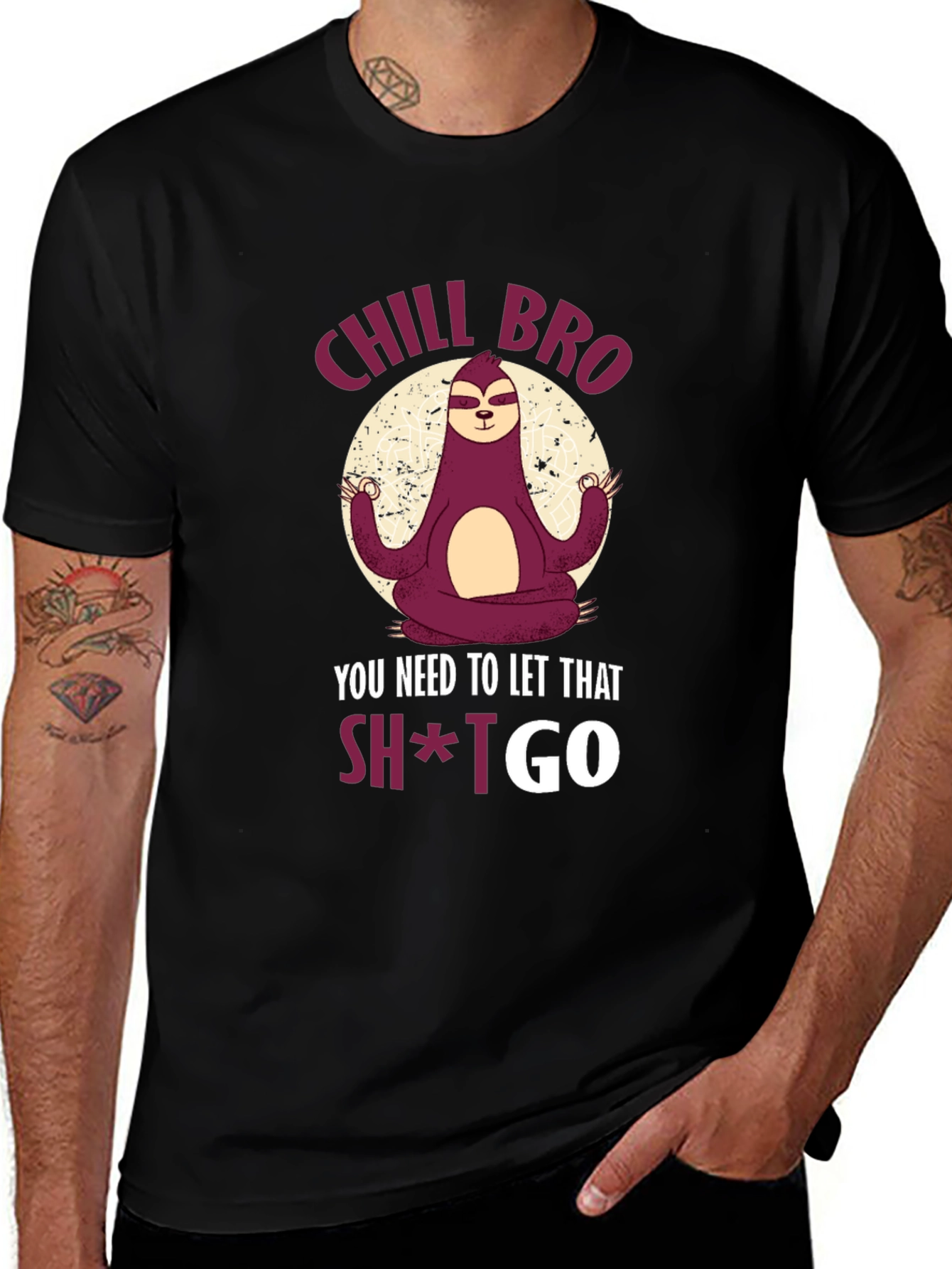 Chill Bro Sloth Meditation T-Shirt