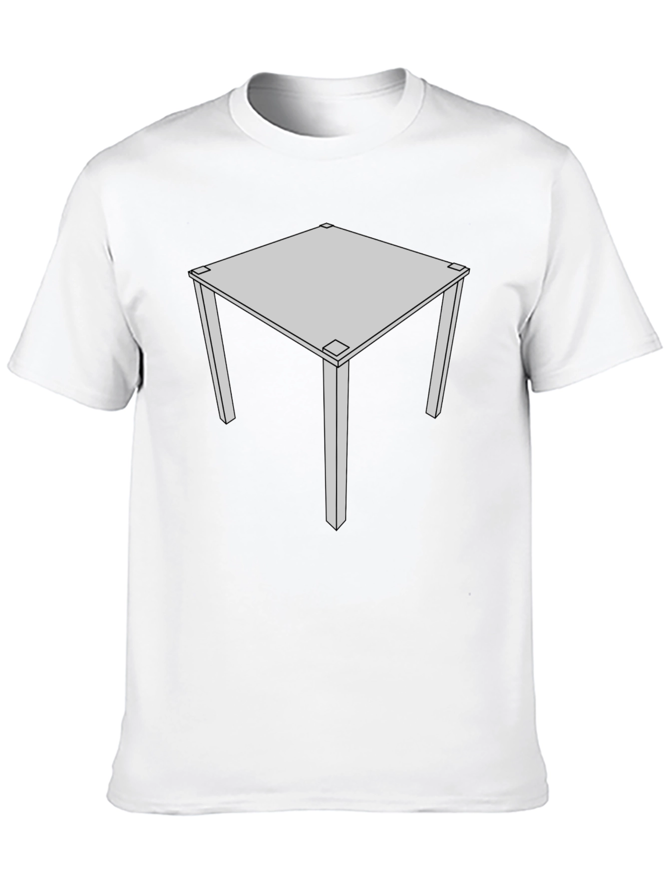 Geometric Table Print Black T-Shirt
