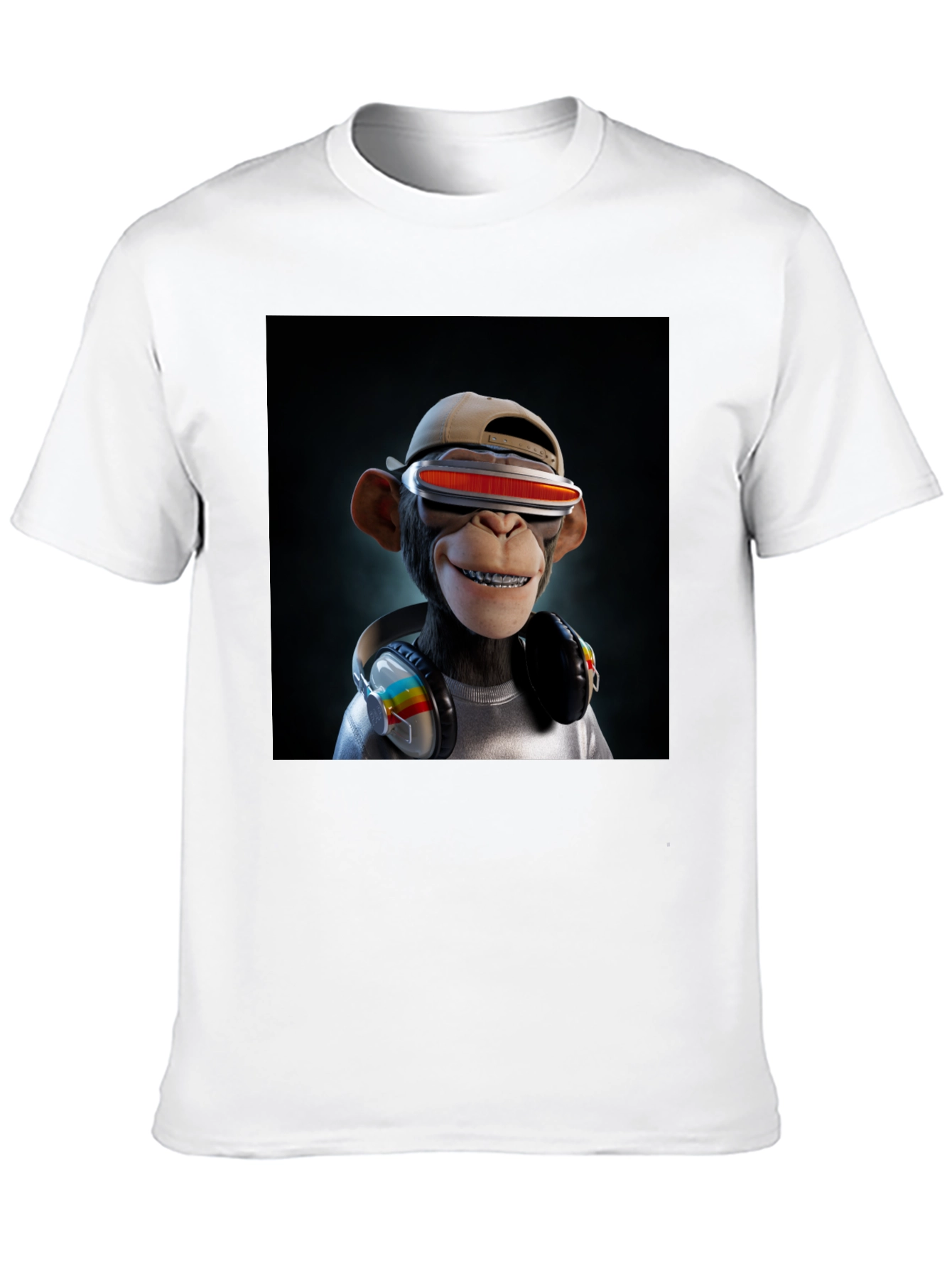 NFT Monkey Graphic Black Tee - Unique Style