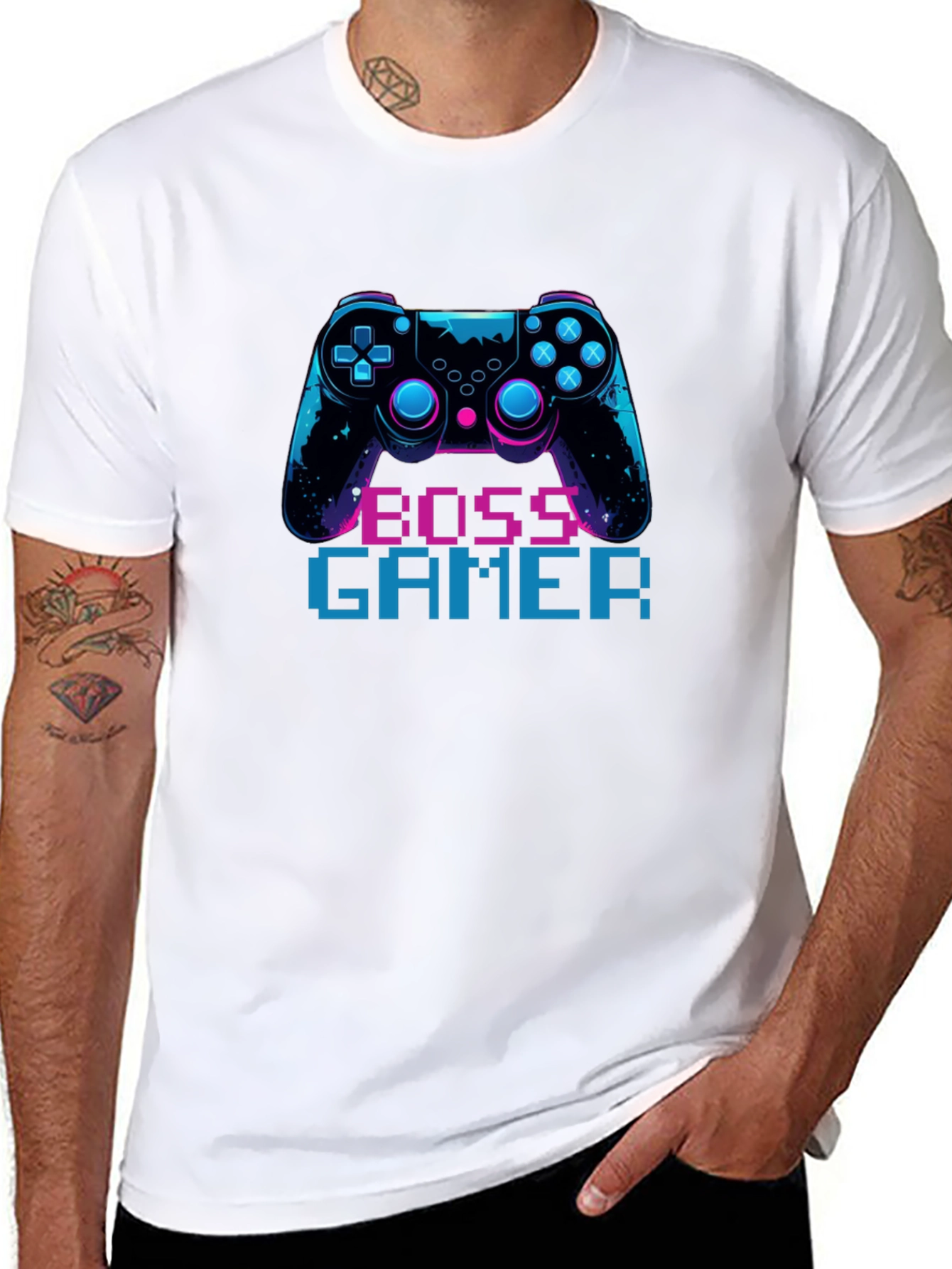 Boss Gamer Black T-Shirt - Console Design