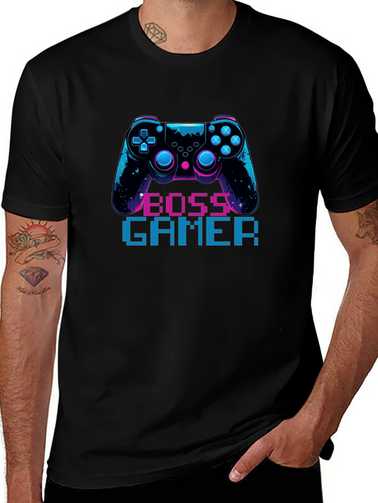 Boss Gamer Black T-Shirt - Console Design