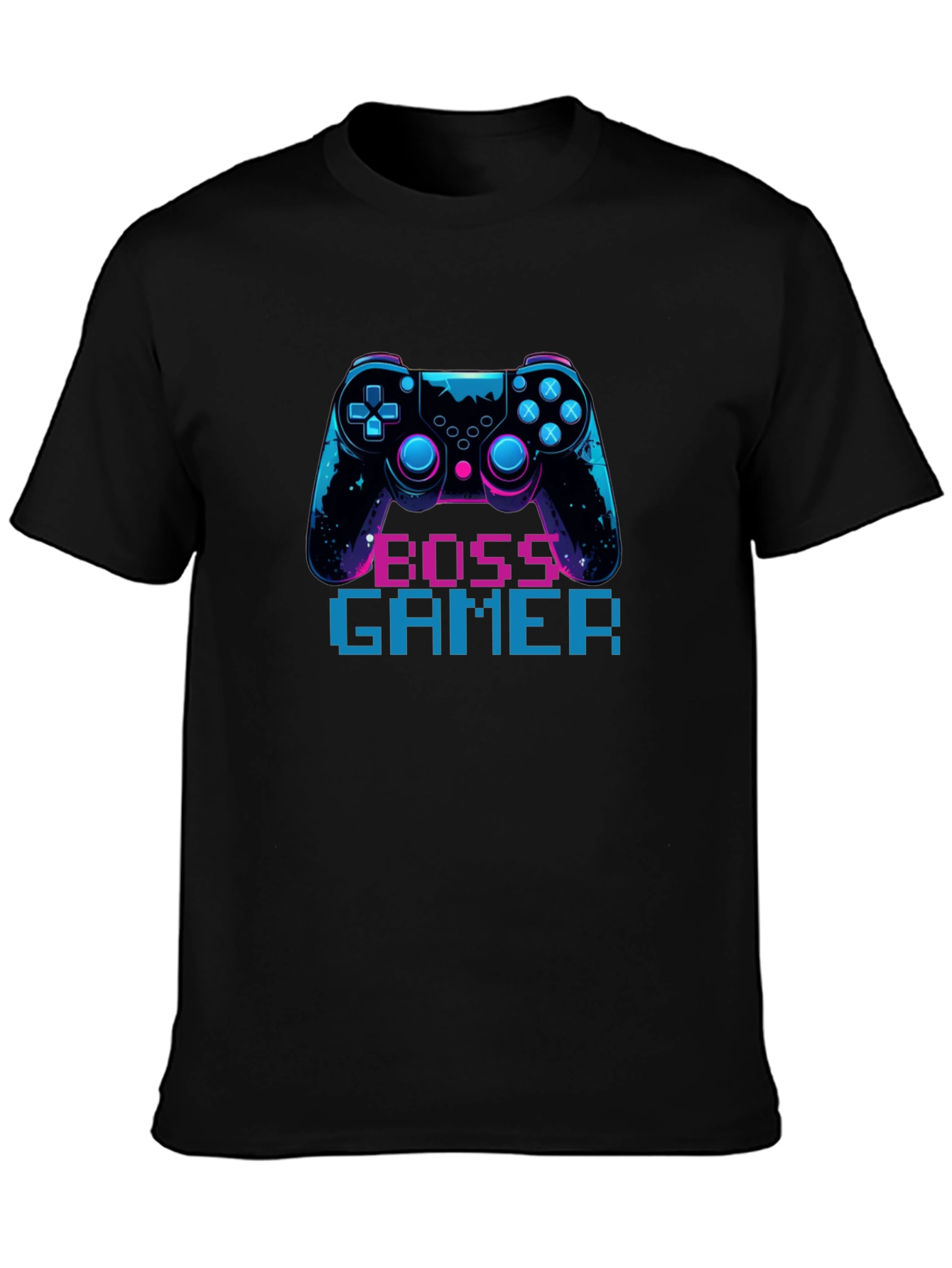 Boss Gamer Black T-Shirt - Console Design