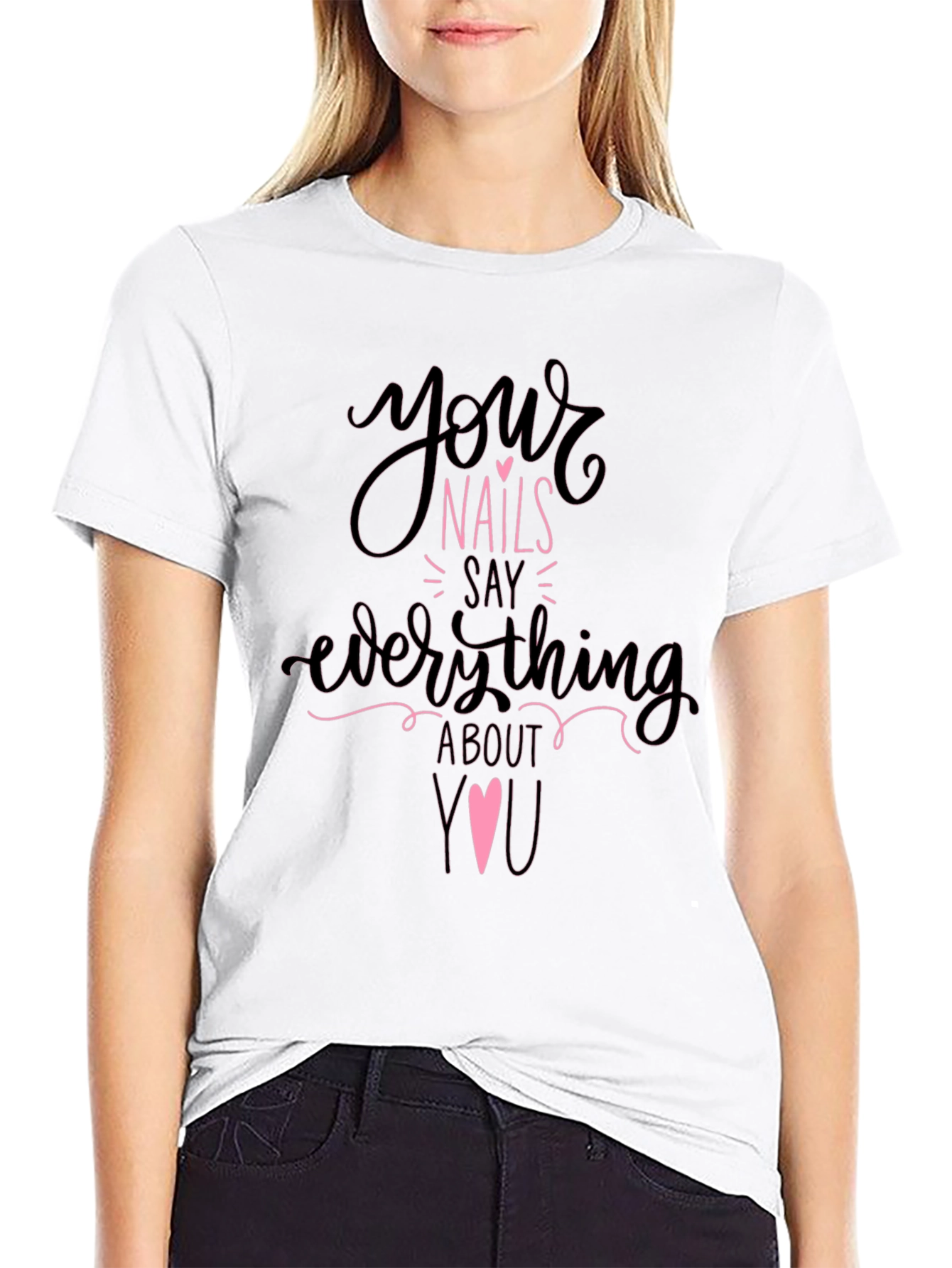 Your Nails Say Everything Tee - Black