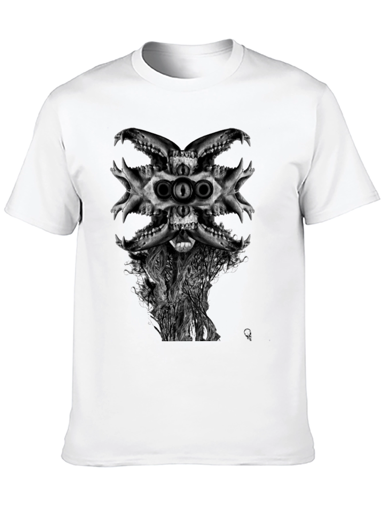Skull & Tree Graphic T-Shirt - Dark Aesthetic