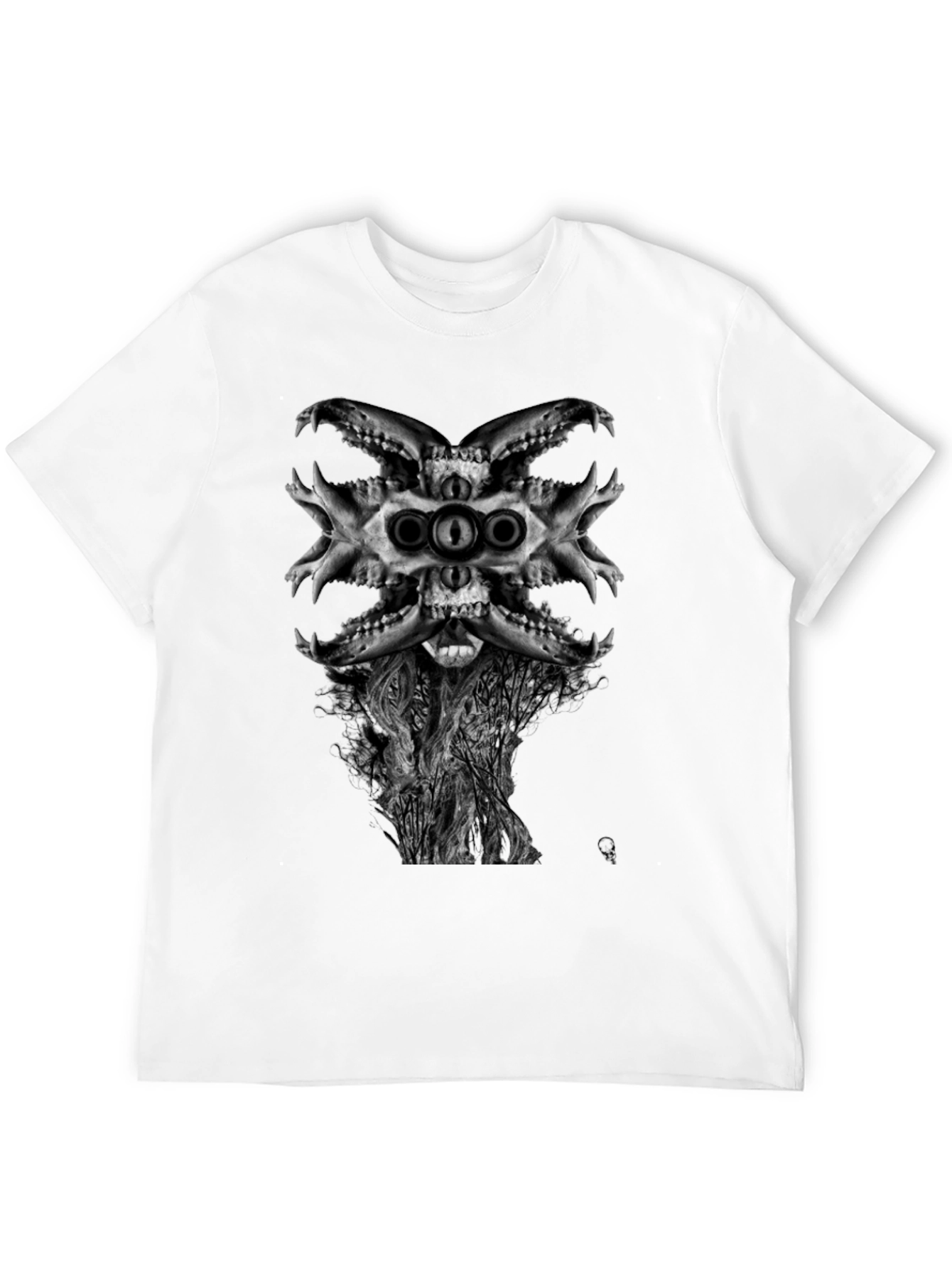 Skull & Tree Graphic T-Shirt - Dark Aesthetic