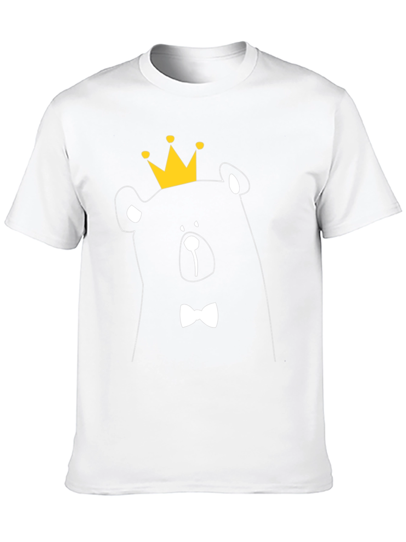 Bear King Graphic Tee - Black Cotton T-Shirt
