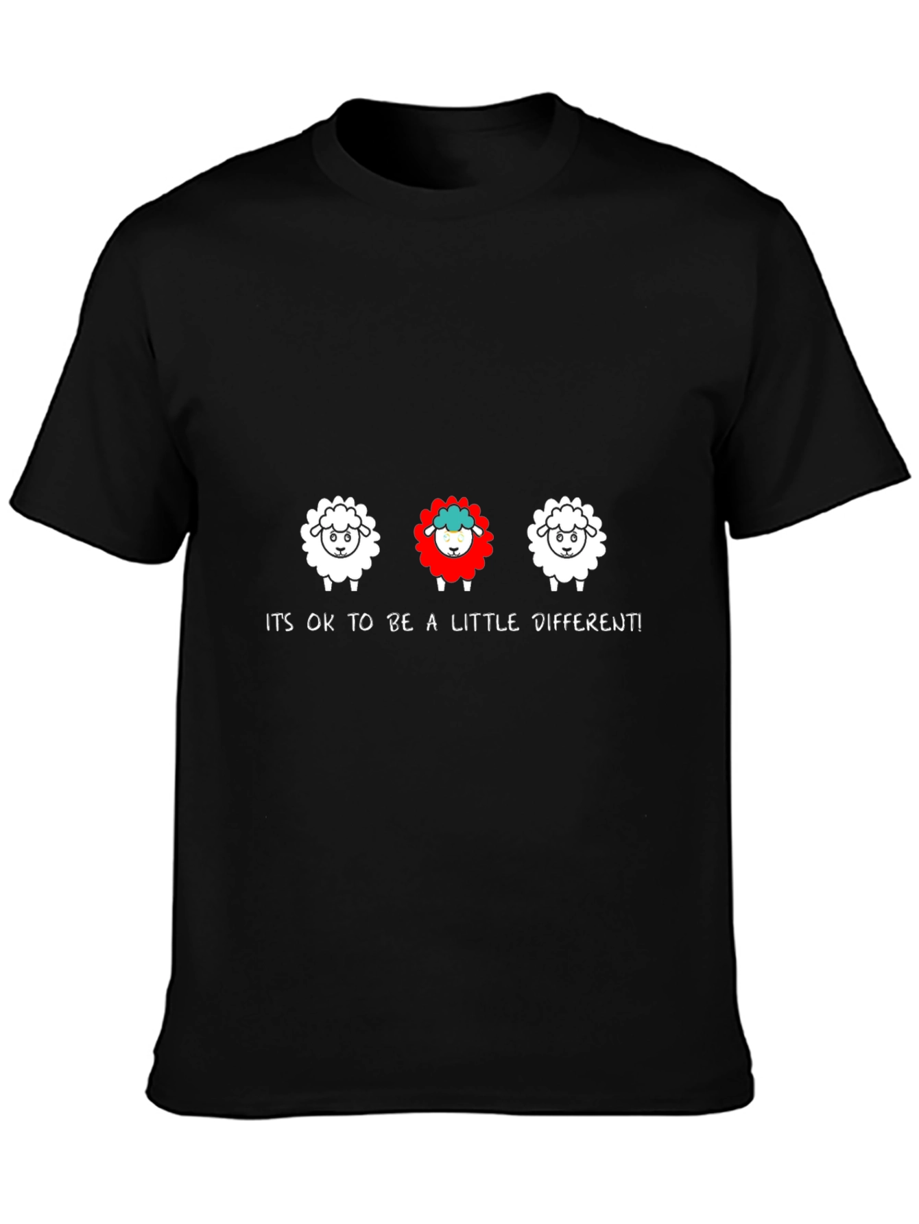 Be Different Sheep Graphic Tee - Black