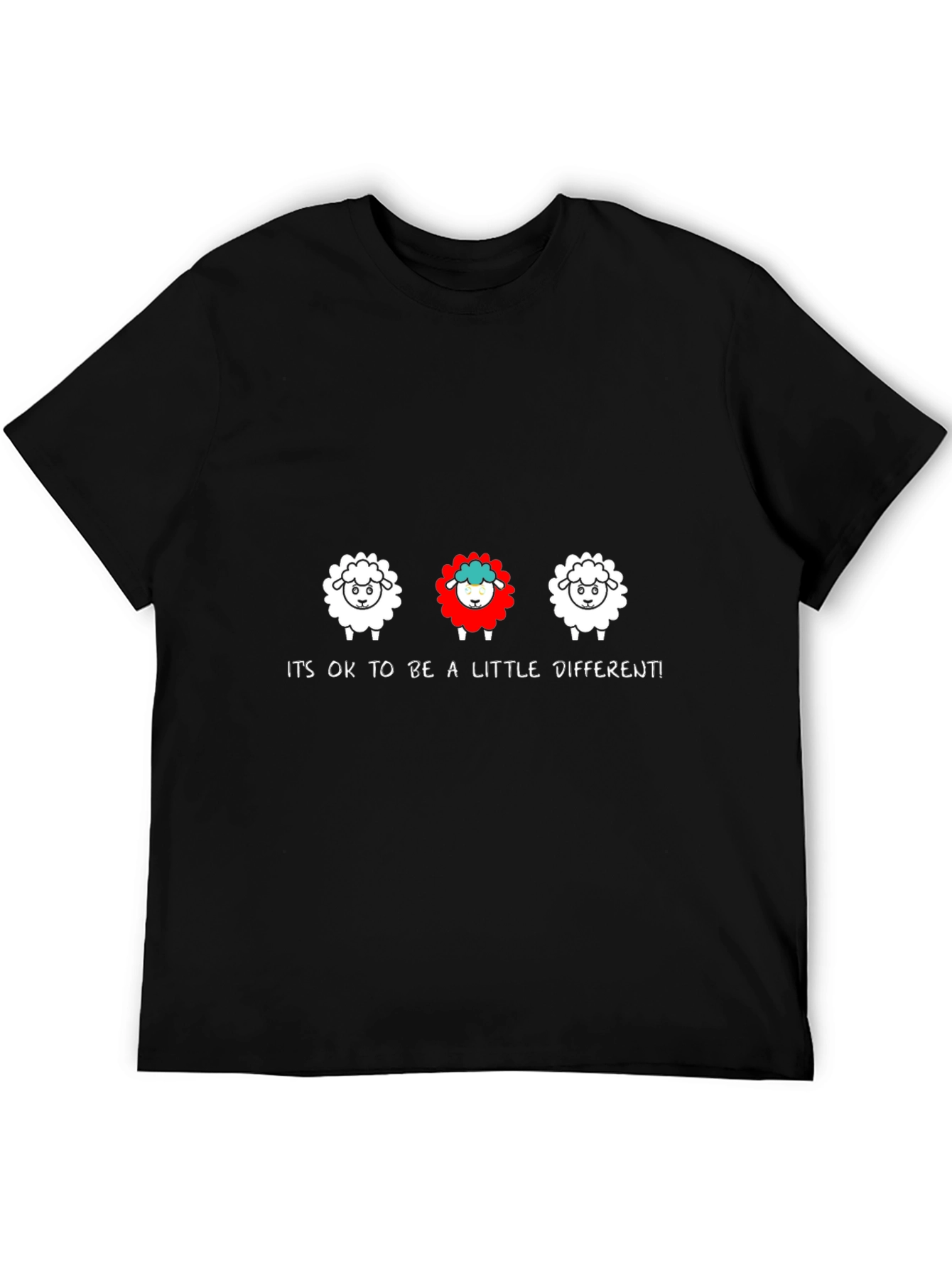 Be Different Sheep Graphic Tee - Black