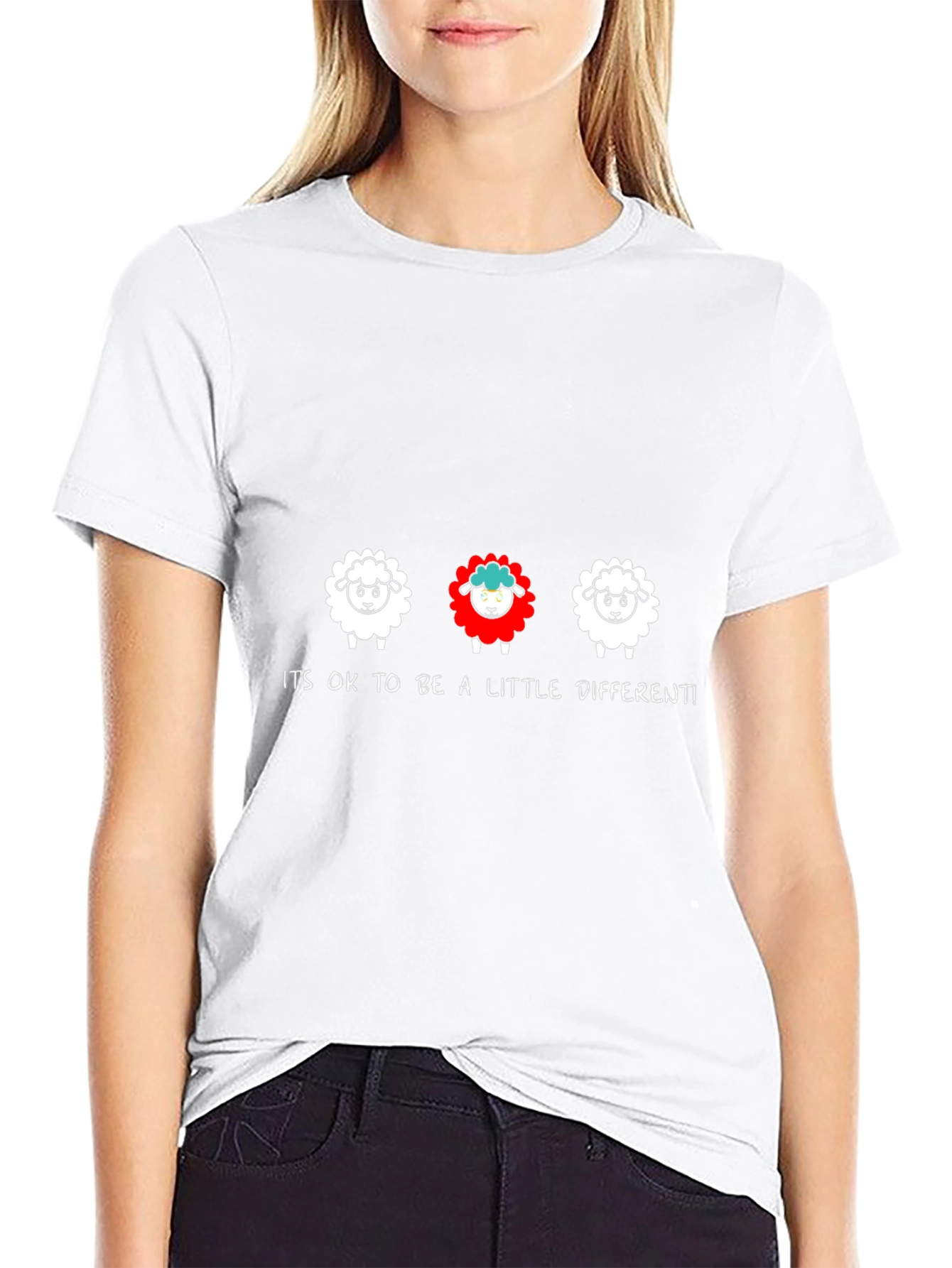 Be Different Sheep Graphic Tee - Black
