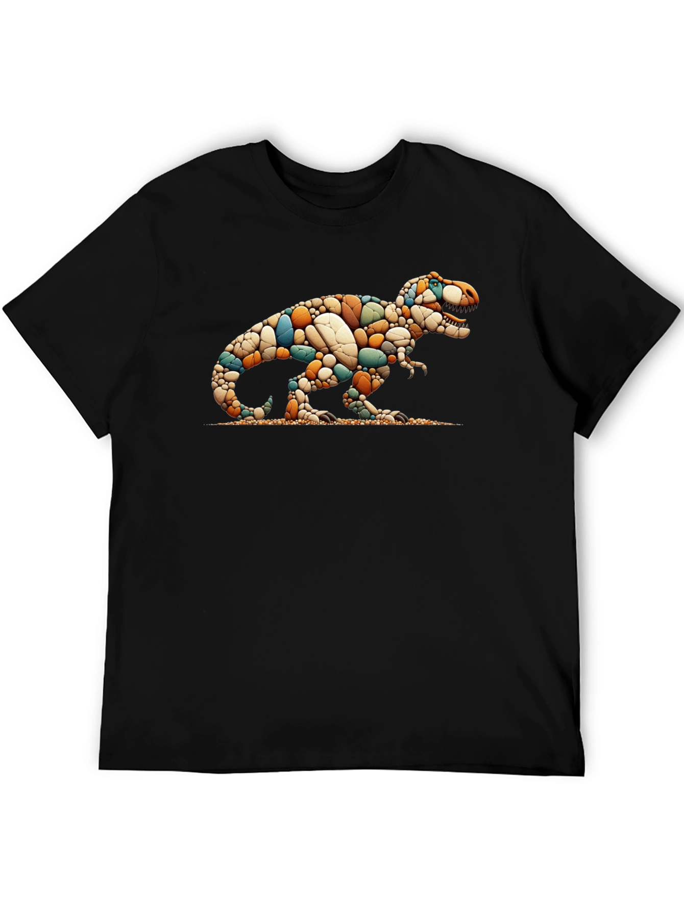 Dino Pebble Art T-Shirt - Unique Design