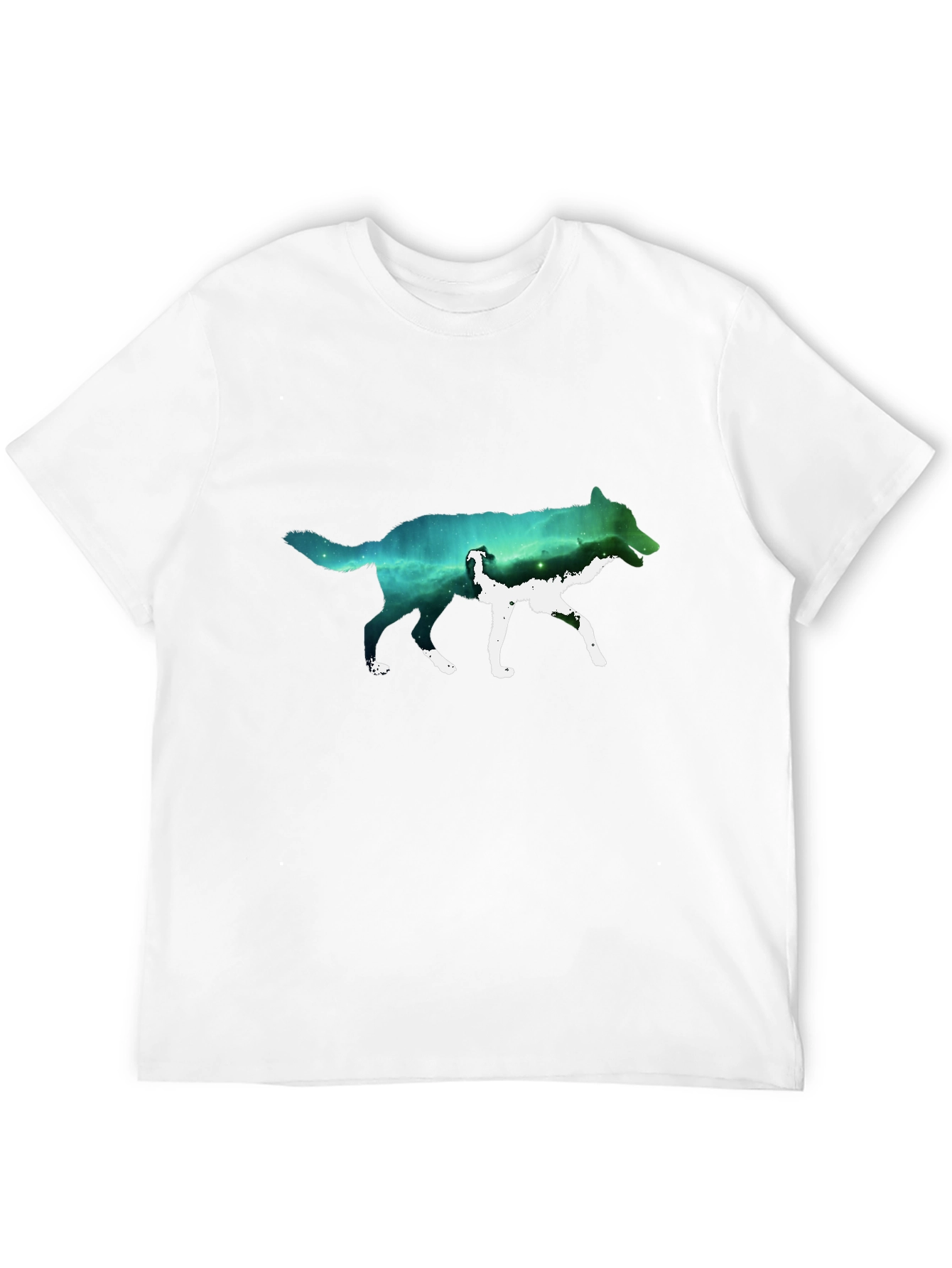 Wolf Galaxy Graphic T-Shirt - Black