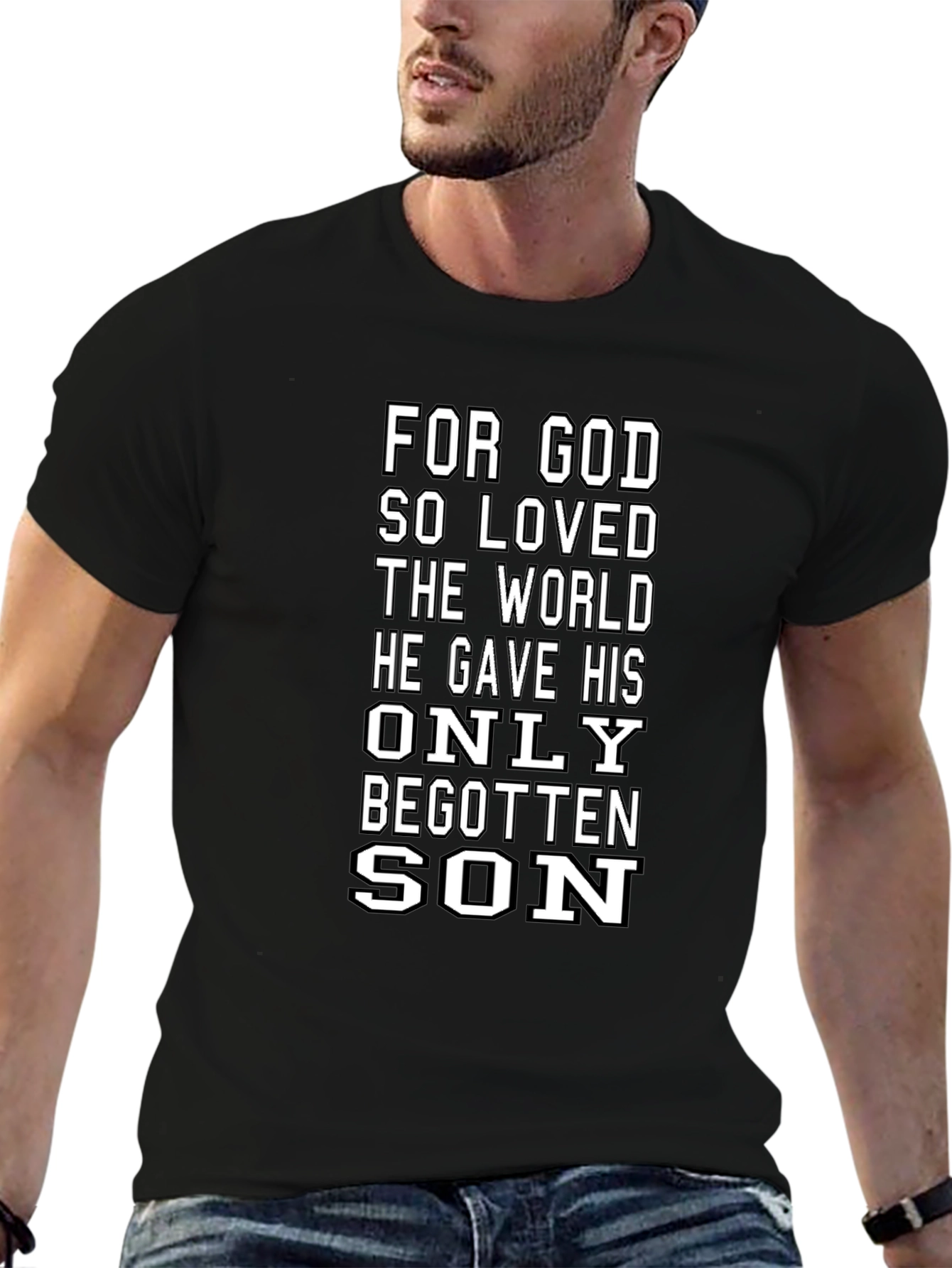 Religious Graphic Tee - For God So Loved...
