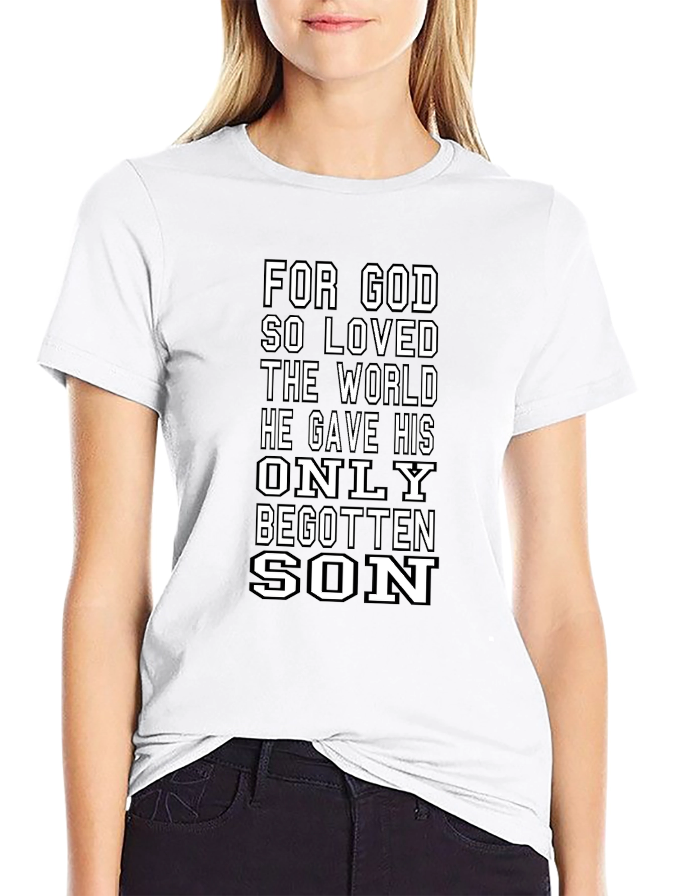 Religious Graphic Tee - For God So Loved...