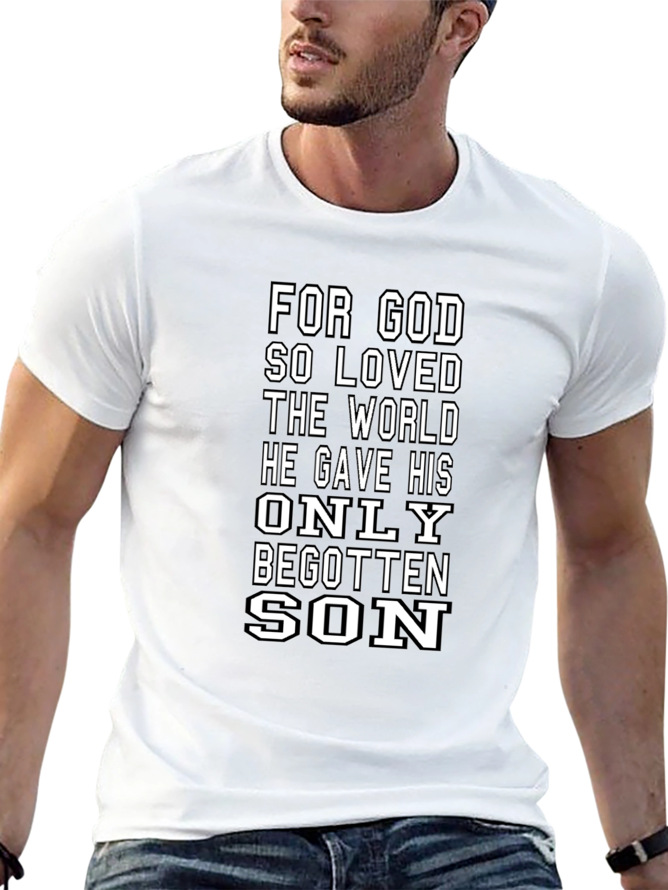 Religious Graphic Tee - For God So Loved...