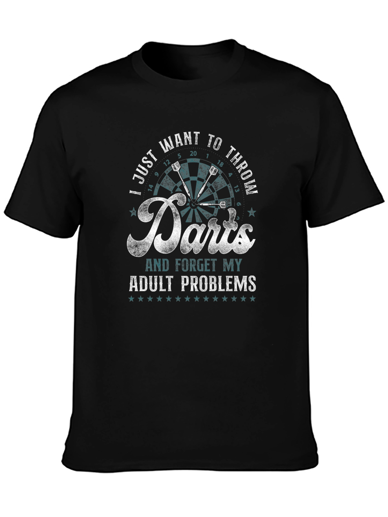 Darts Adult Problems Graphic Tee