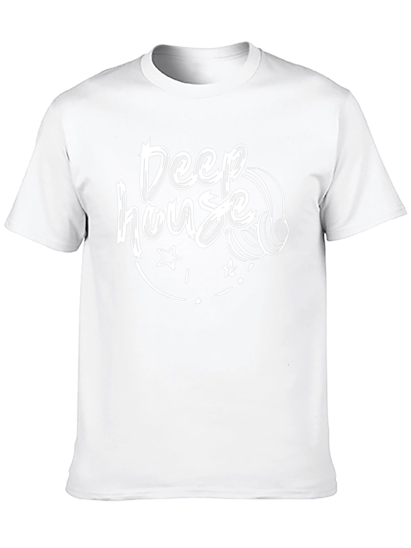 Deep House Music Graphic T-Shirt - Black