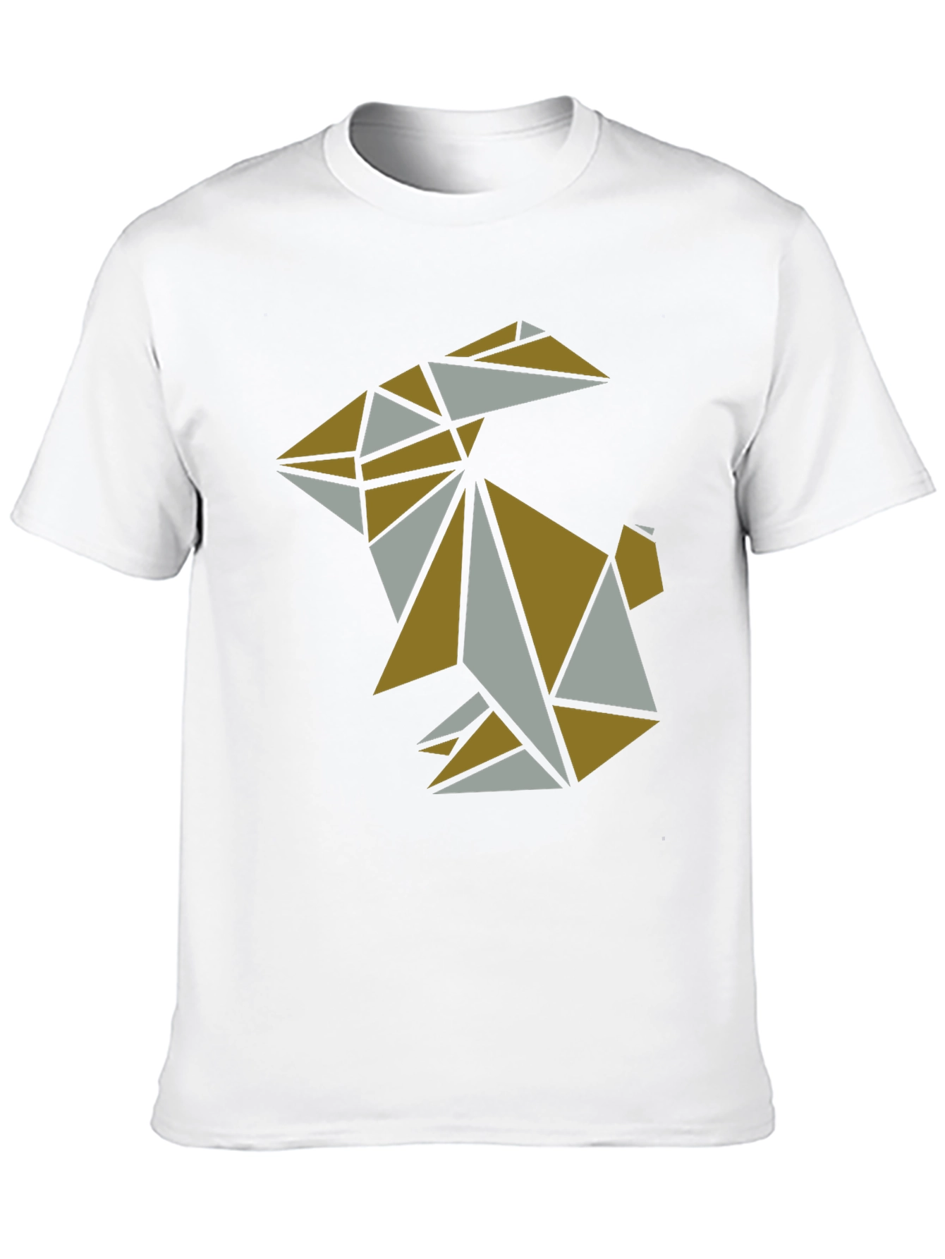 Geometric Origami Rabbit Graphic T-Shirt