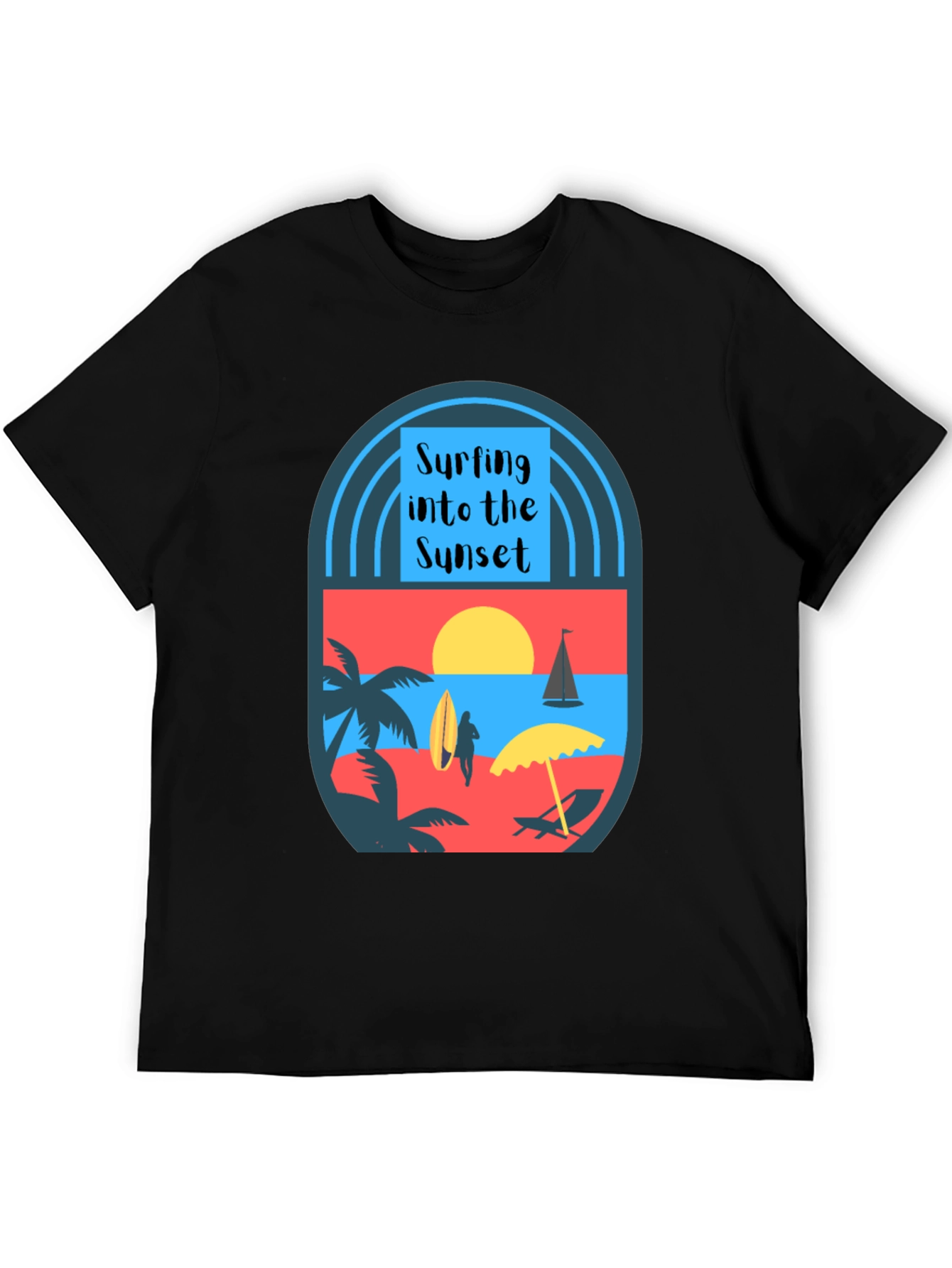 Surfing Into the Sunset Graphic Tee