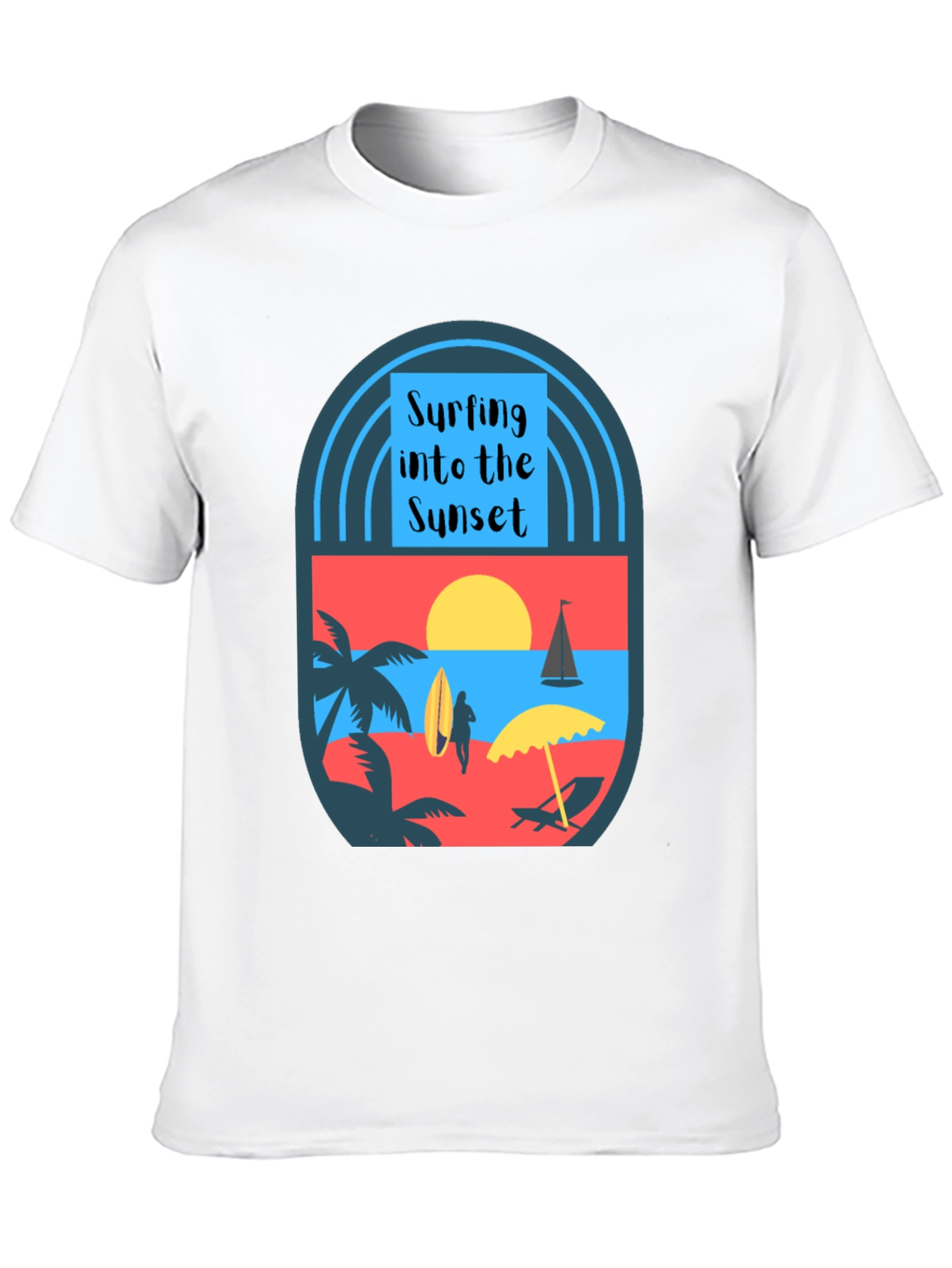 Surfing Into the Sunset Graphic Tee