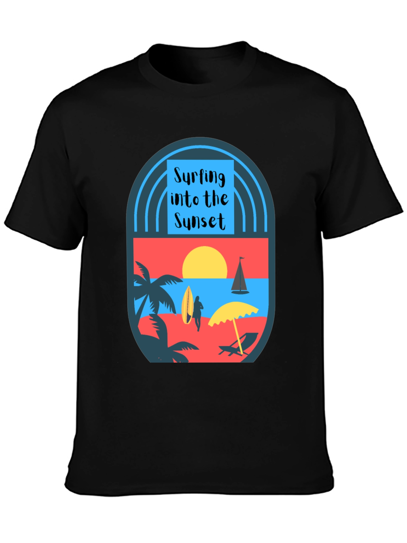 Surfing Into the Sunset Graphic Tee
