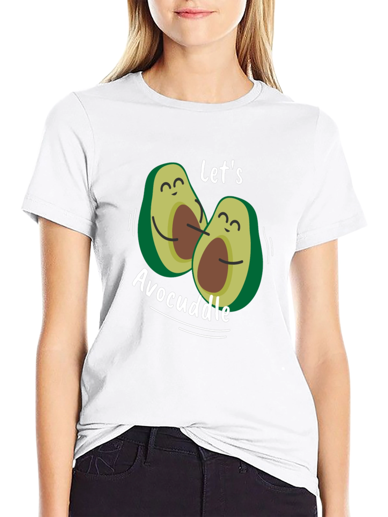 Avocuddle Graphic Tee - Black Cotton Comfort