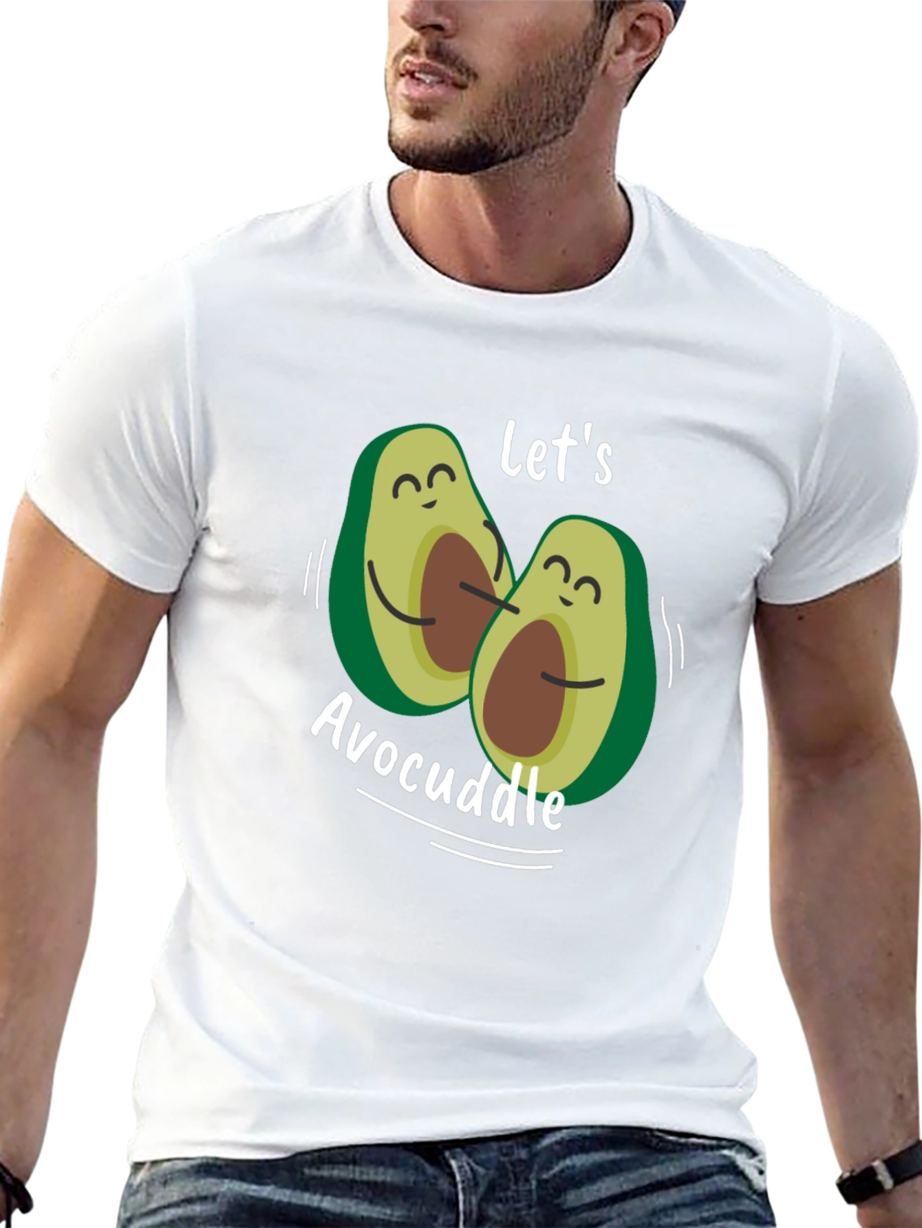 Avocuddle Graphic Tee - Black Cotton Comfort