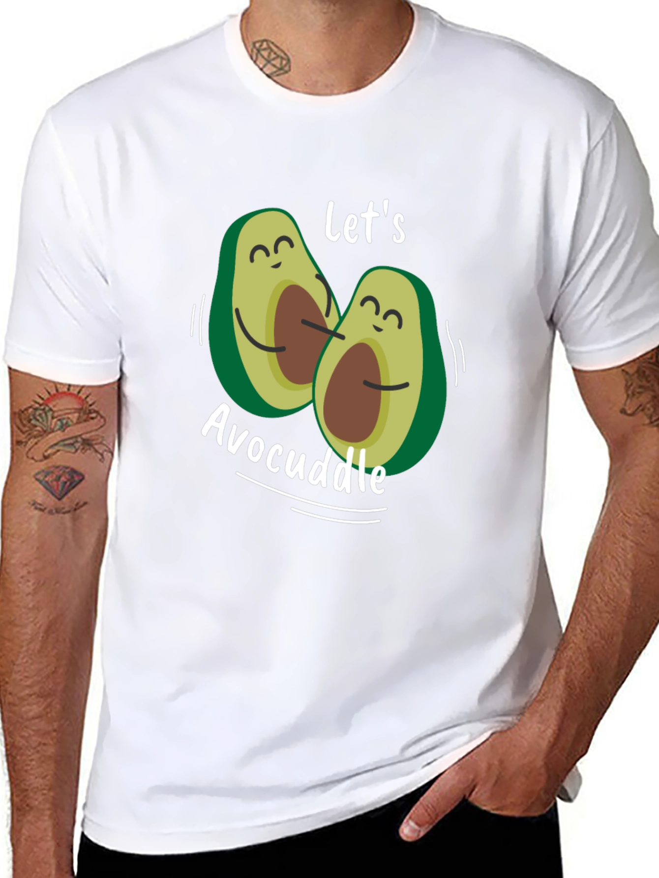 Avocuddle Graphic Tee - Black Cotton Comfort