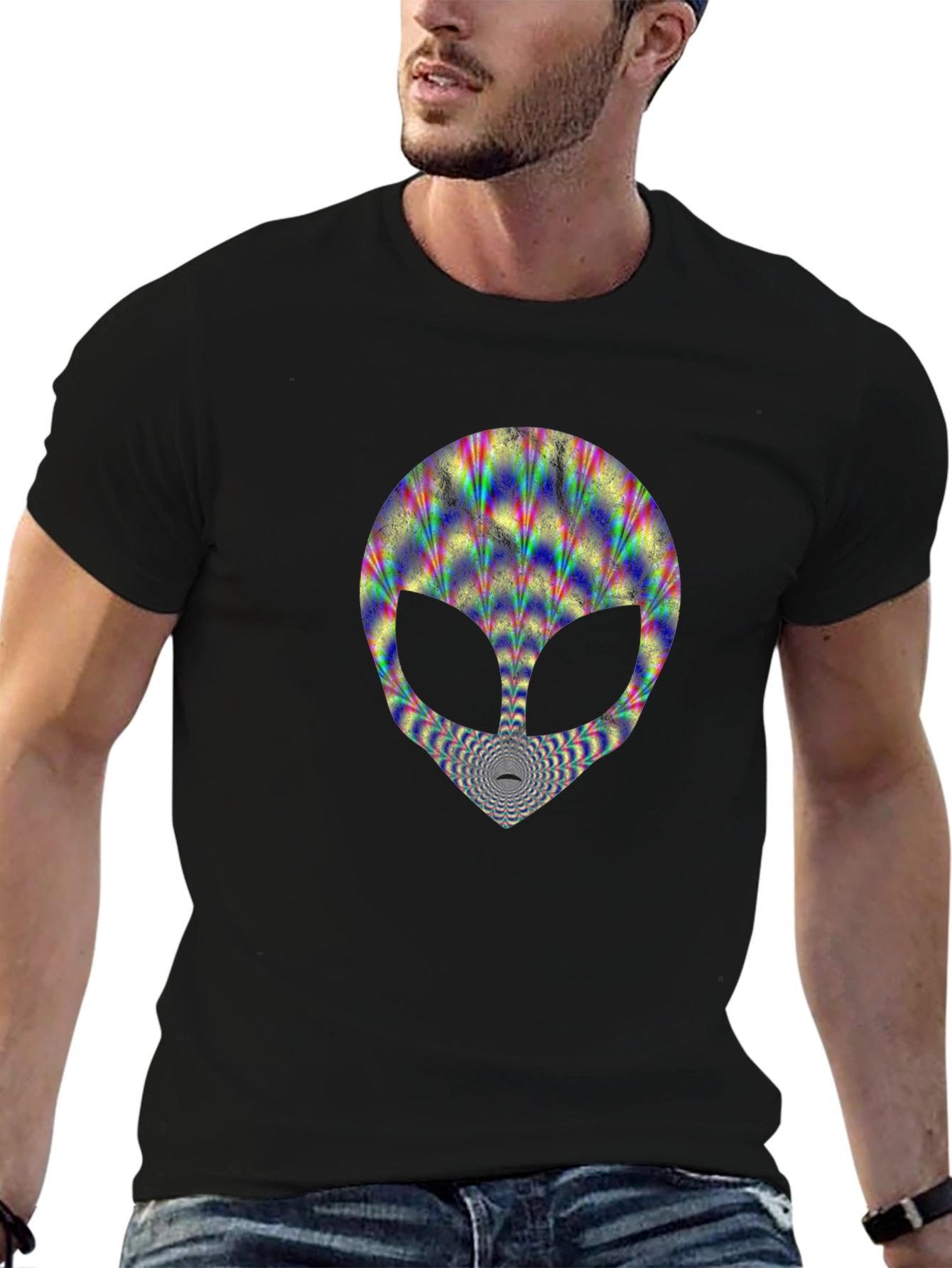Psychedelic Alien Head T-Shirt
