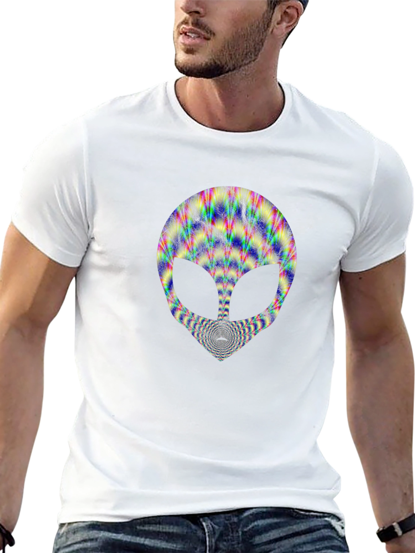 Psychedelic Alien Head T-Shirt