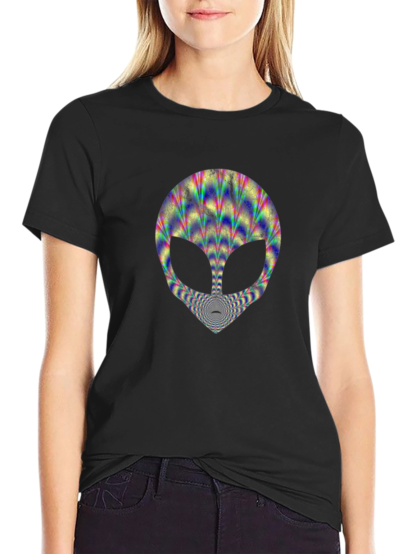 Psychedelic Alien Head T-Shirt