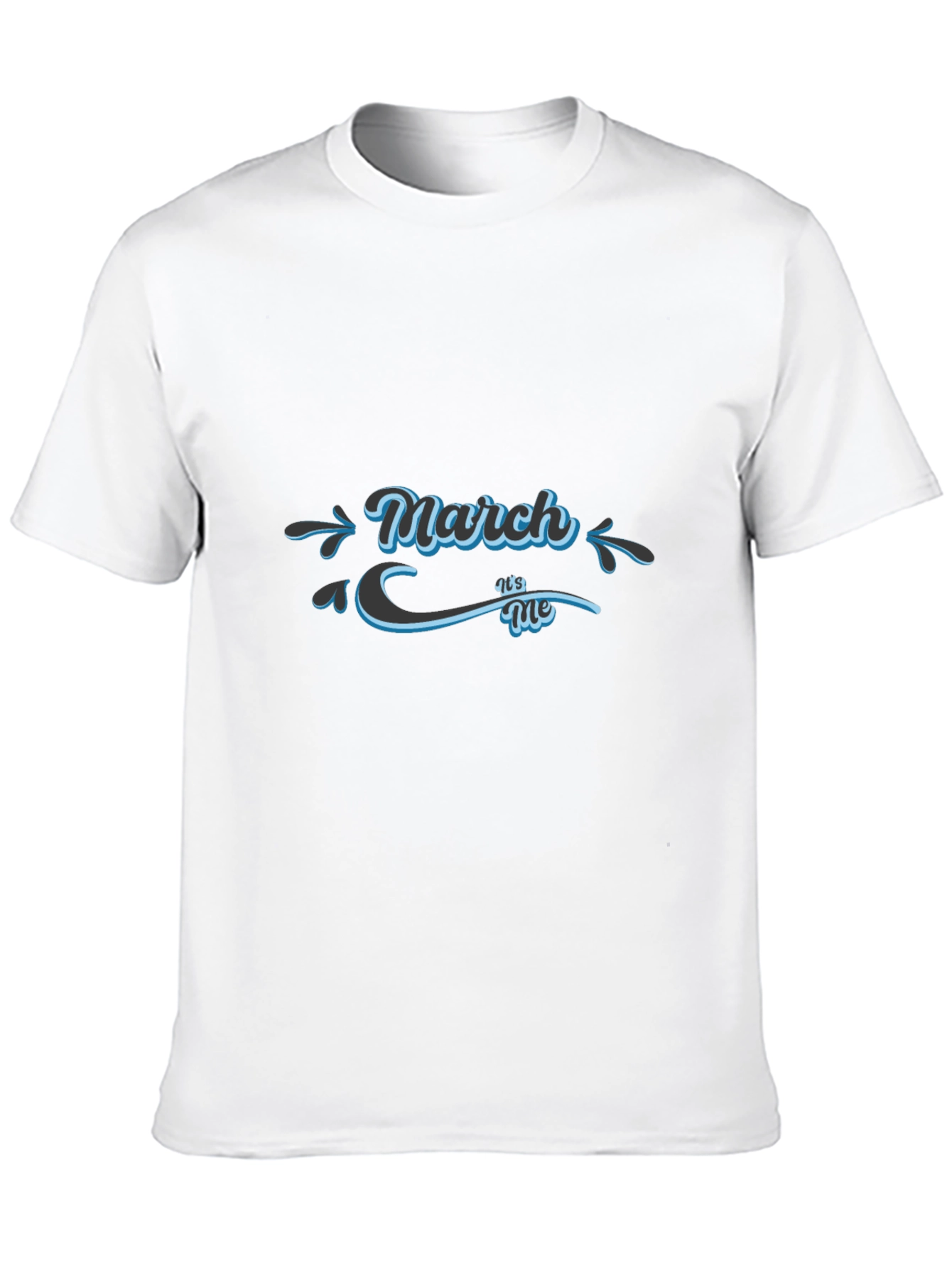 March Its Me Graphic Black Tee