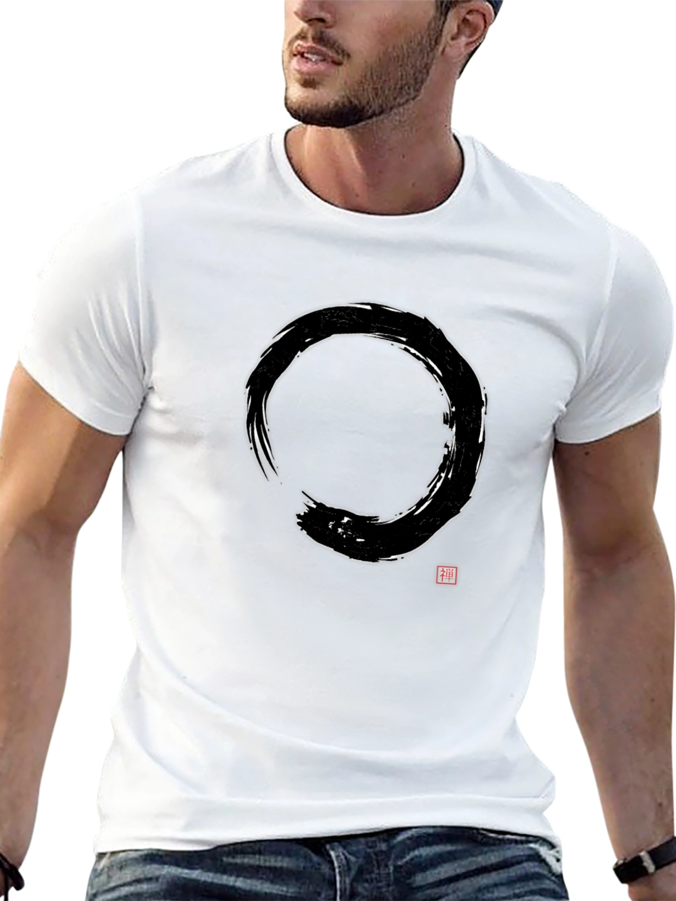 Zen Circle T-Shirt - Casual Cotton Tee