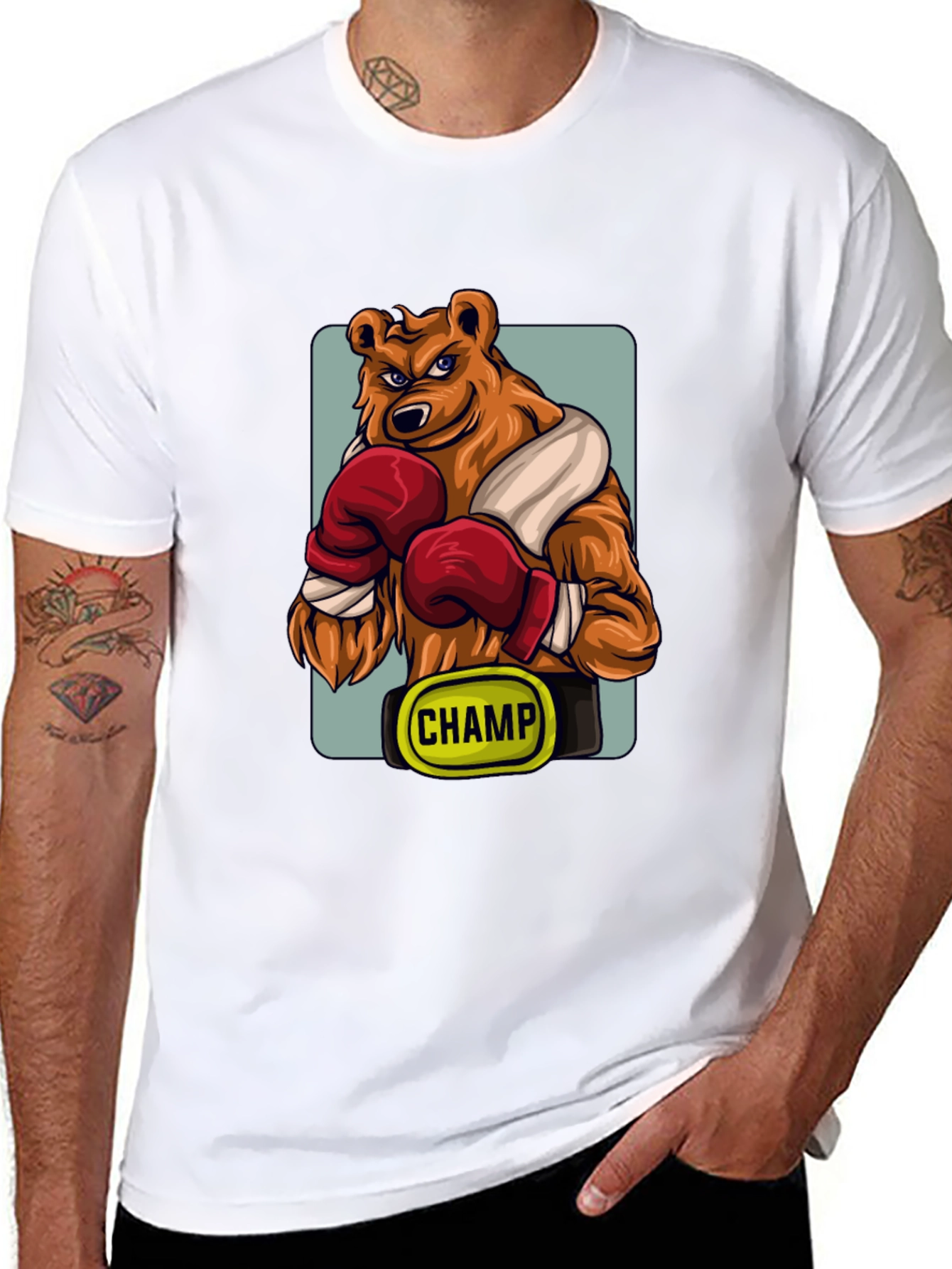 Boxing Bear Champ Graphic T-Shirt