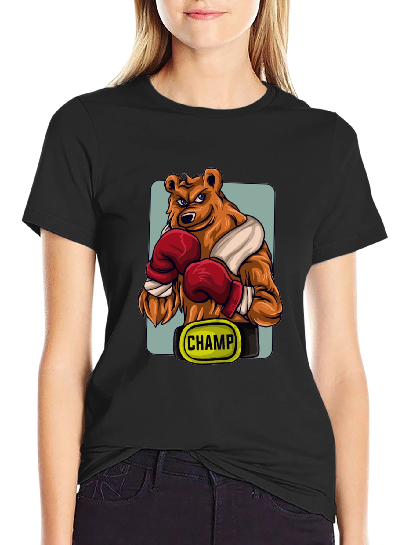 Boxing Bear Champ Graphic T-Shirt